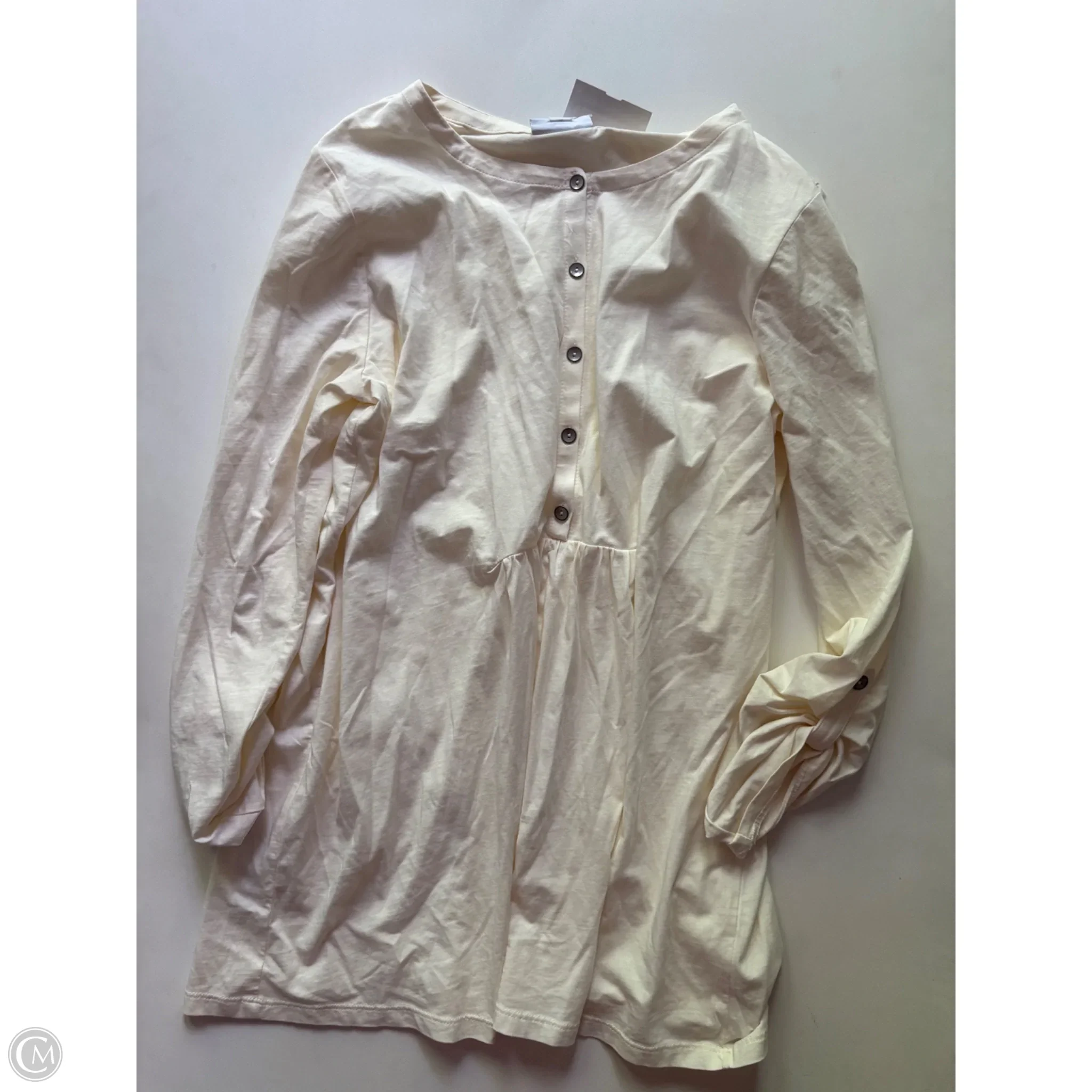 Top Long Sleeve By J. Jill In Cream, Size: M - Image 1