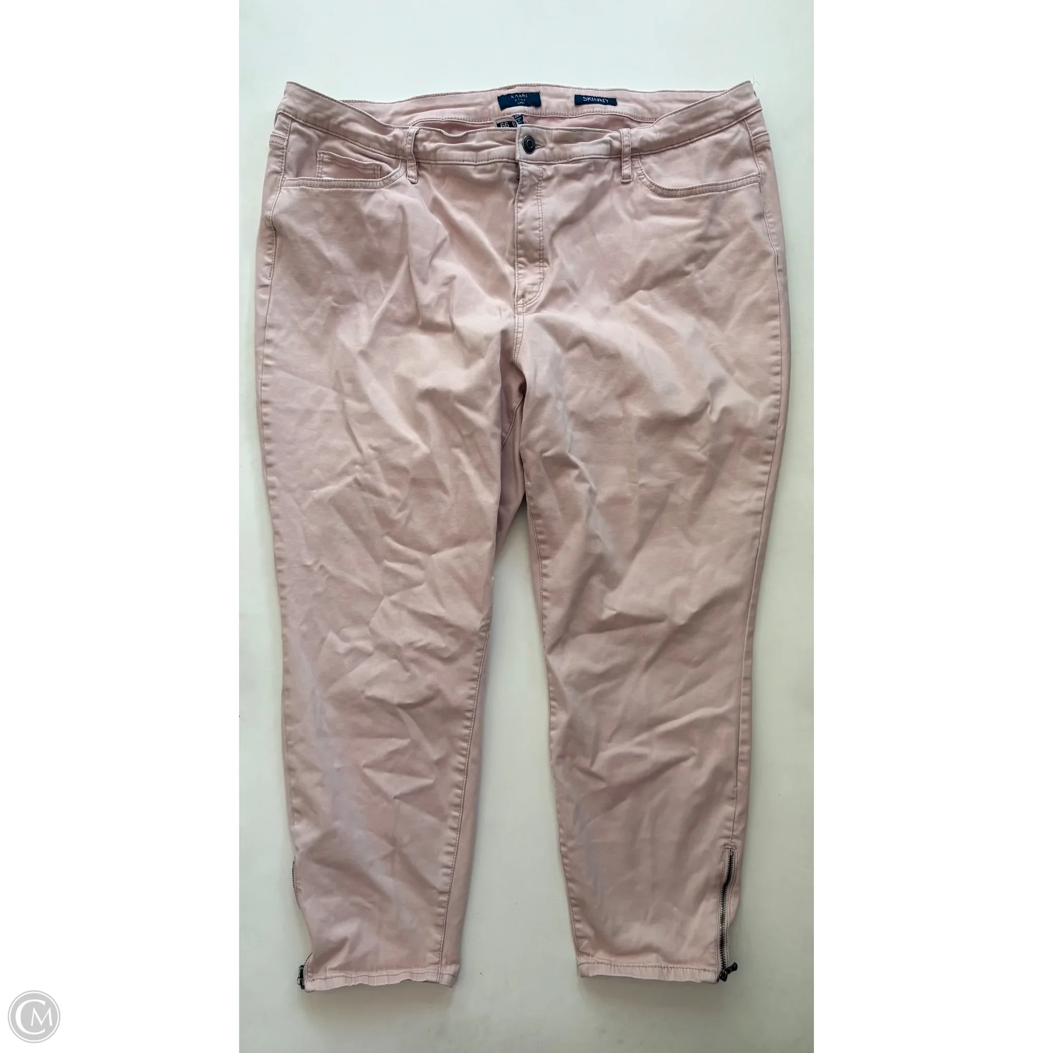 Jeans Straight By Kaari Blue In Peach, Size: 22 - Image 1