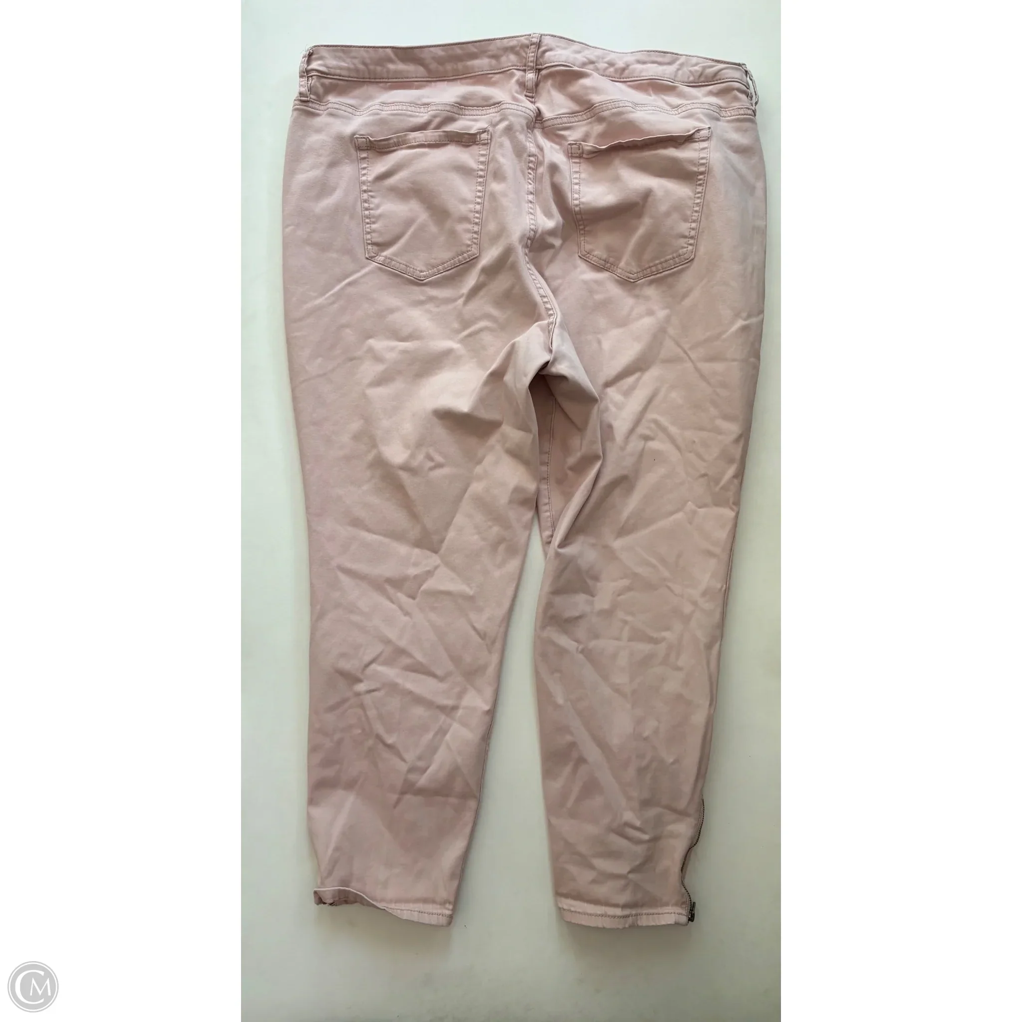Jeans Straight By Kaari Blue In Peach, Size: 22 - Image 2