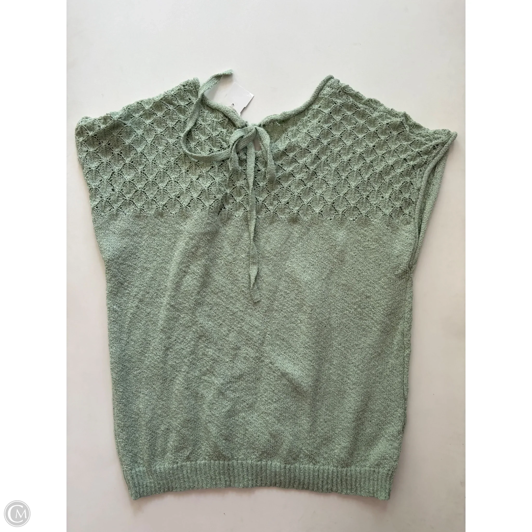 Sweater Short Sleeve By Blu Pepper In Green, Size: L - Image 2