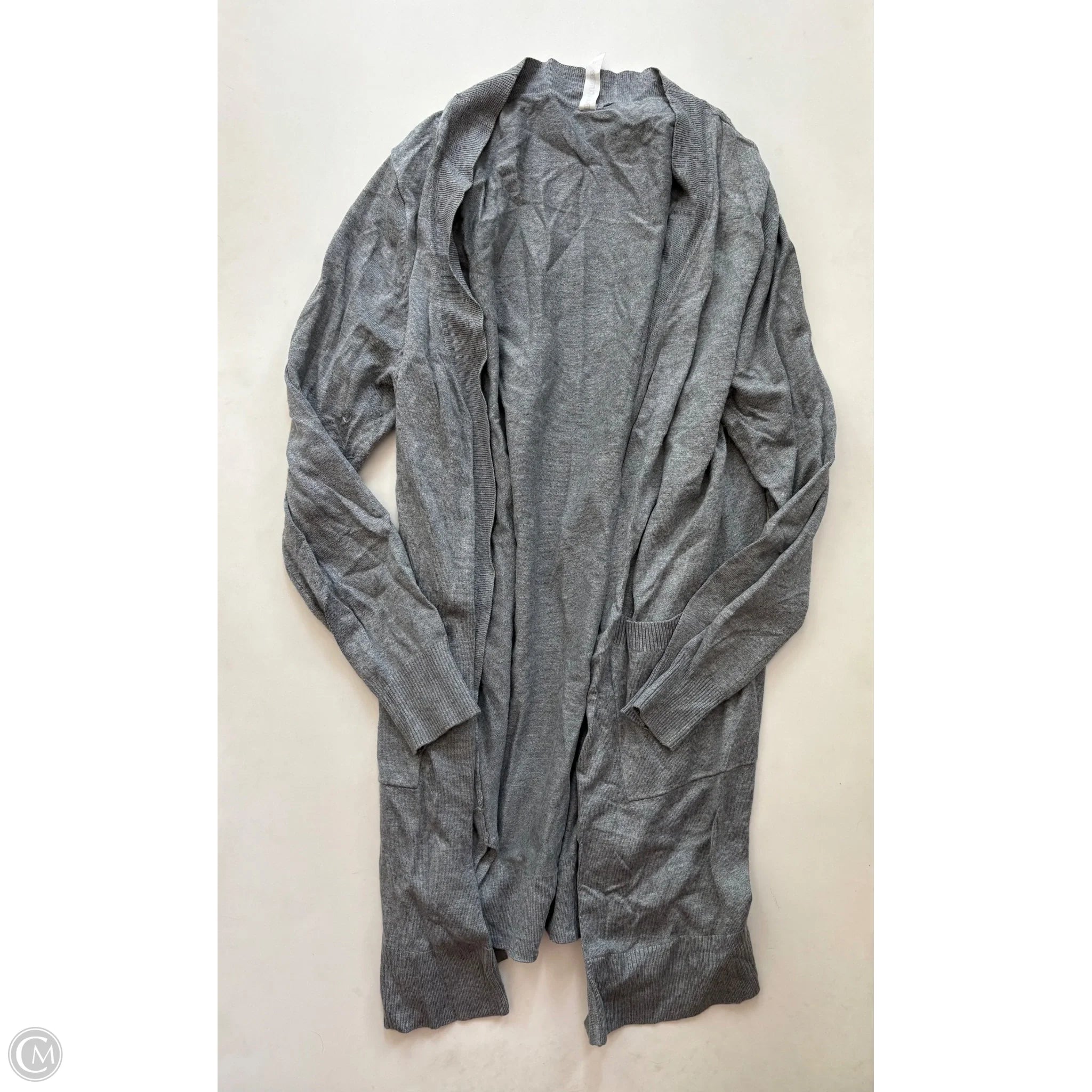 Sweater Cardigan By Zenana Outfitters In Grey, Size: Xl - Image 1