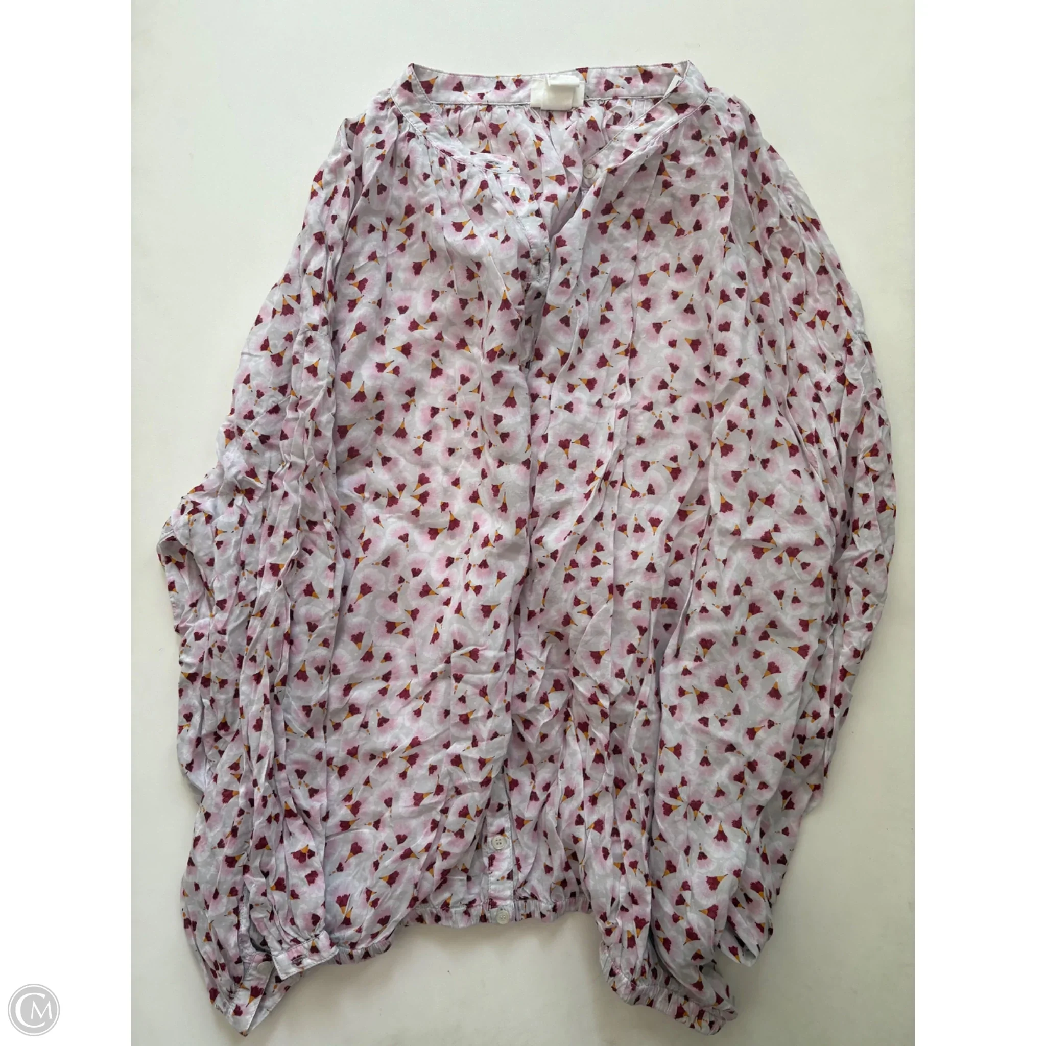 Top Long Sleeve By H&m In Floral Print, Size: L - Image 1