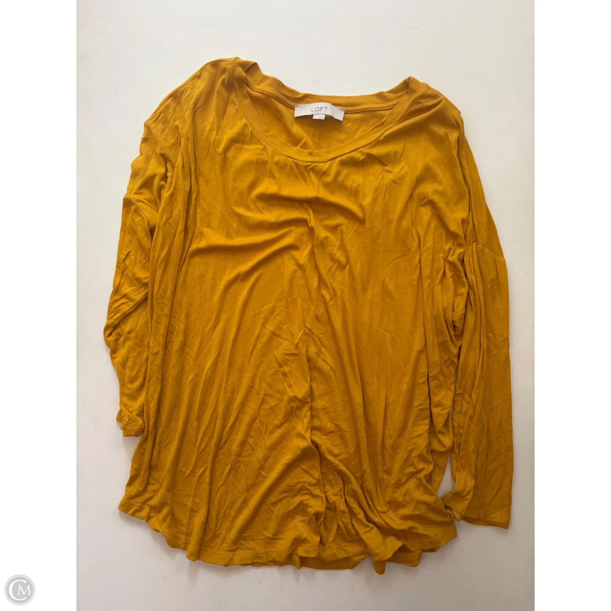 Top Long Sleeve By Loft In Yellow, Size: M - Image 1