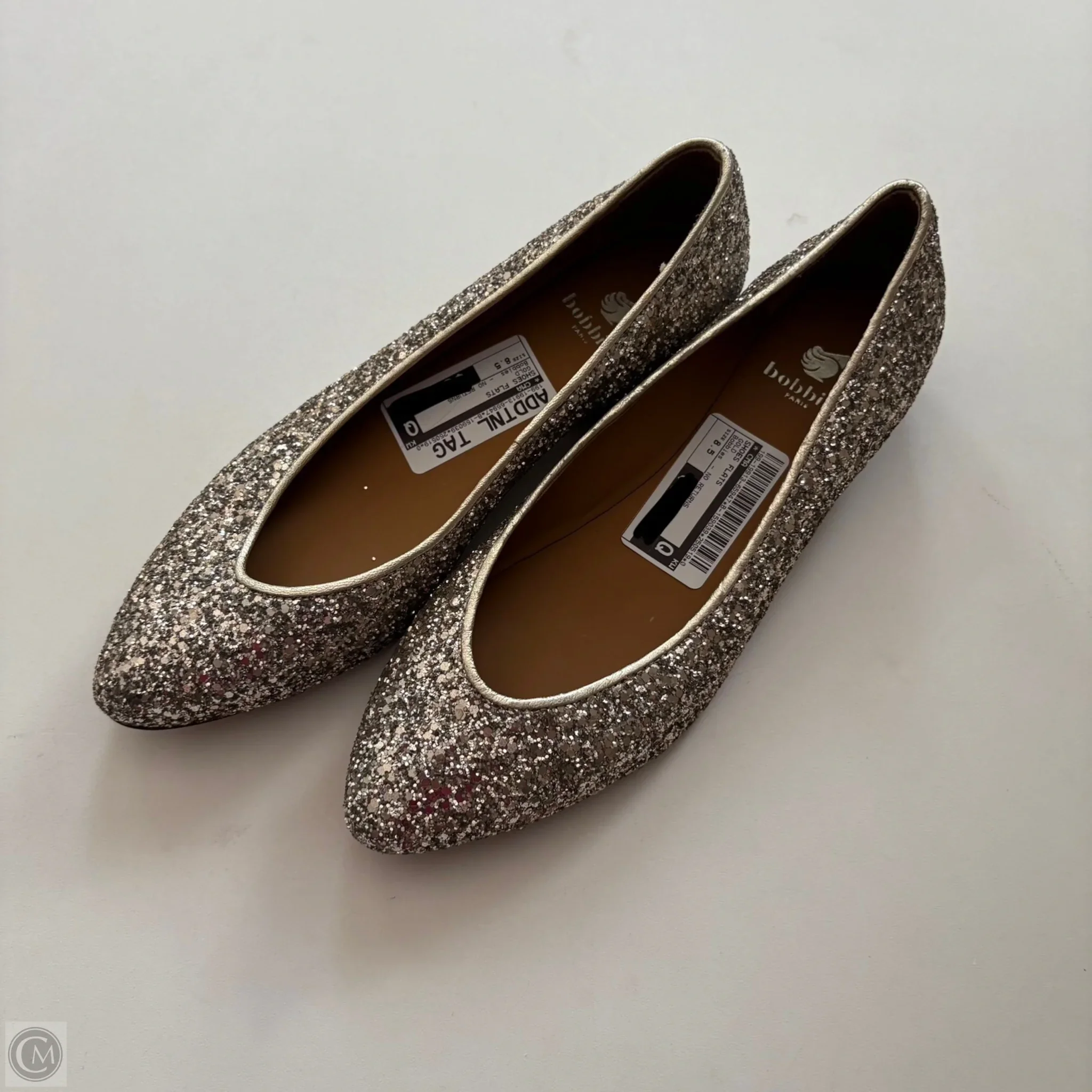 Shoes Flats By Bobbies In Gold, Size: 8.5 - Image 1