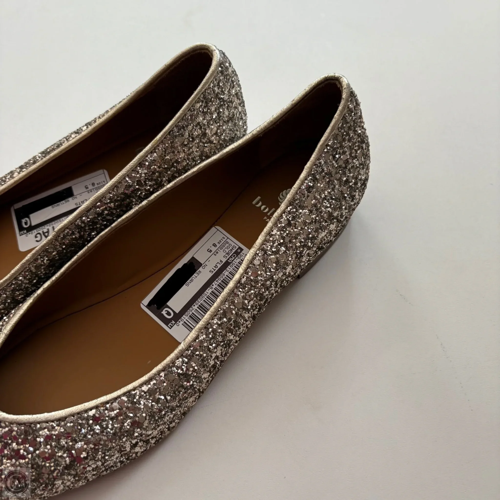 Shoes Flats By Bobbies In Gold, Size: 8.5 - Image 3