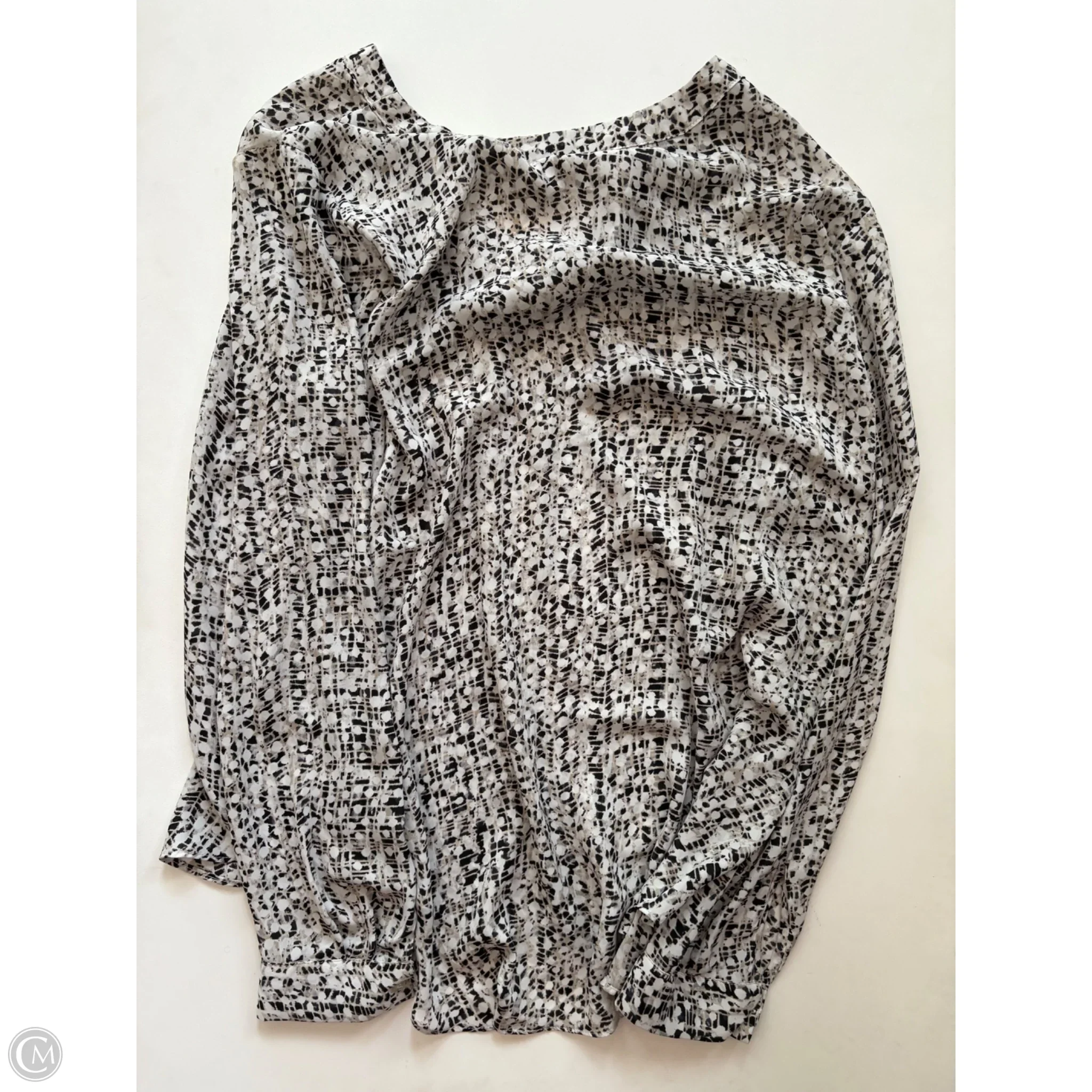 Blouse Long Sleeve By Rose And Olive In White, Size: Xl - Image 2