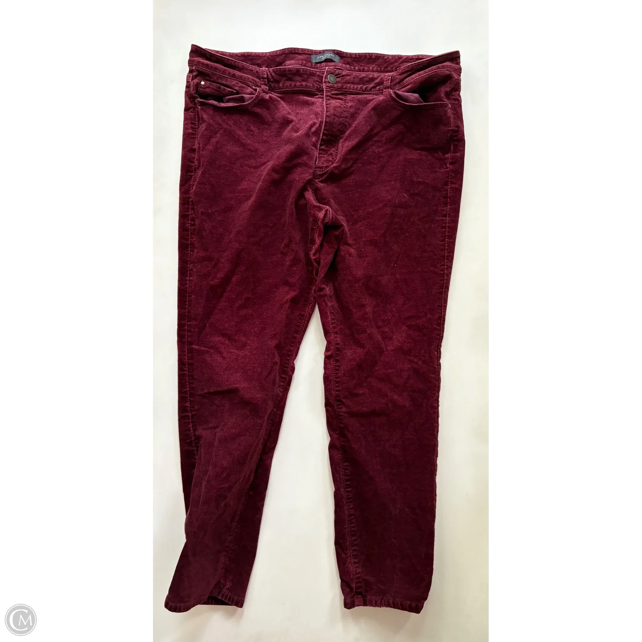 Pants Corduroy By Ann Taylor In Maroon, Size: 18 - Image 1