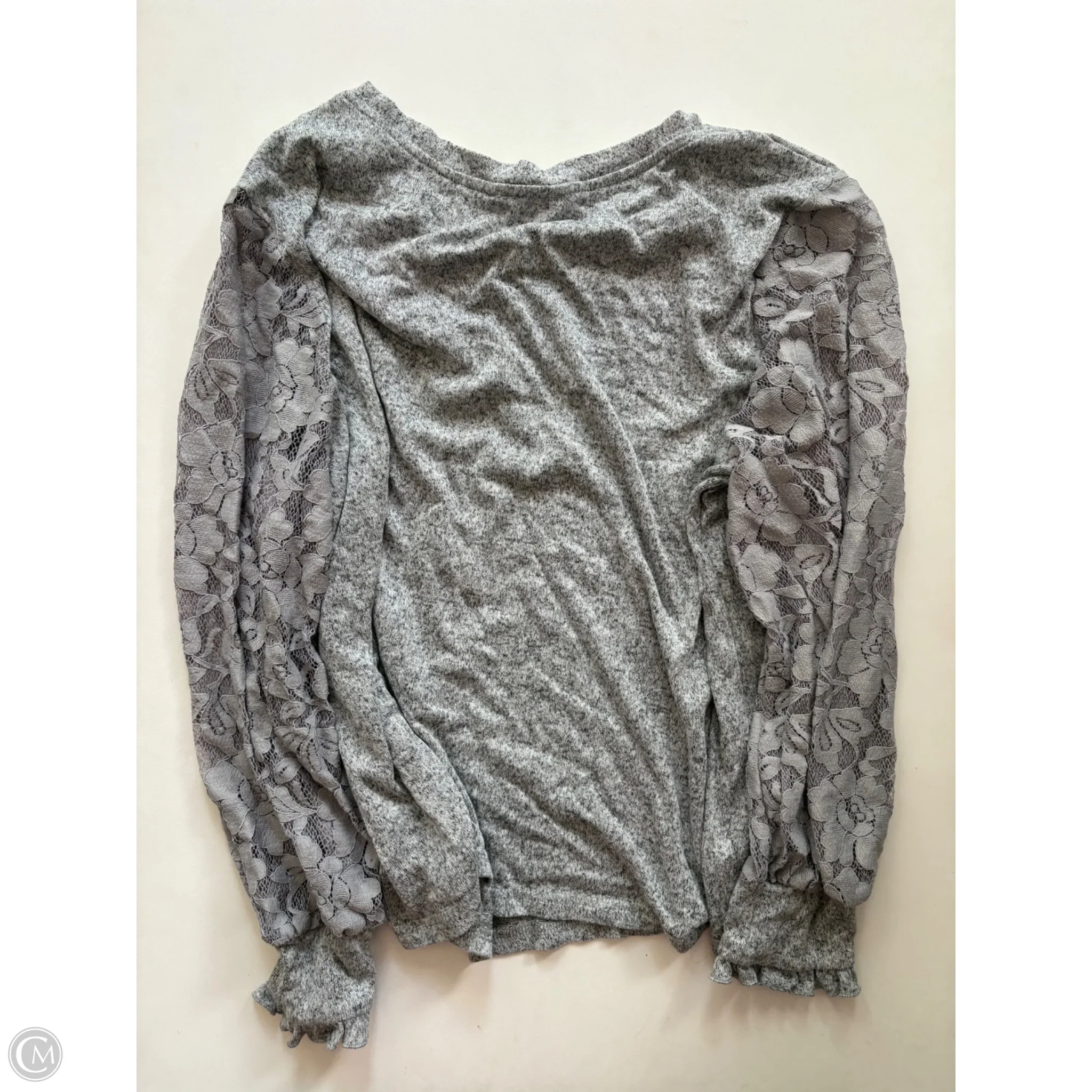 Top Long Sleeve By Zac And Rachel In Grey, Size: 2x - Image 2