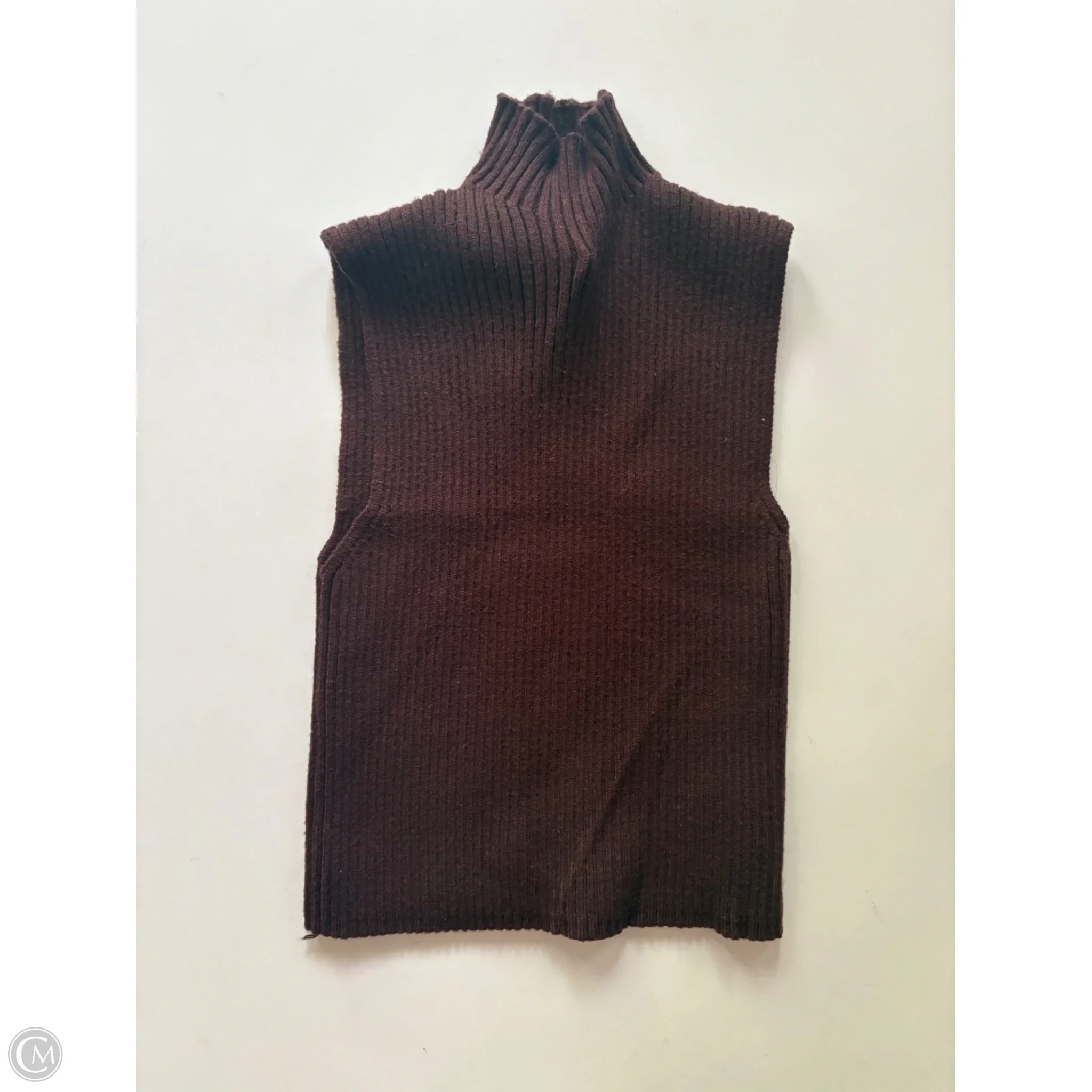 Sweater Short Sleeve By Zara In Brown, Size: M - Image 1
