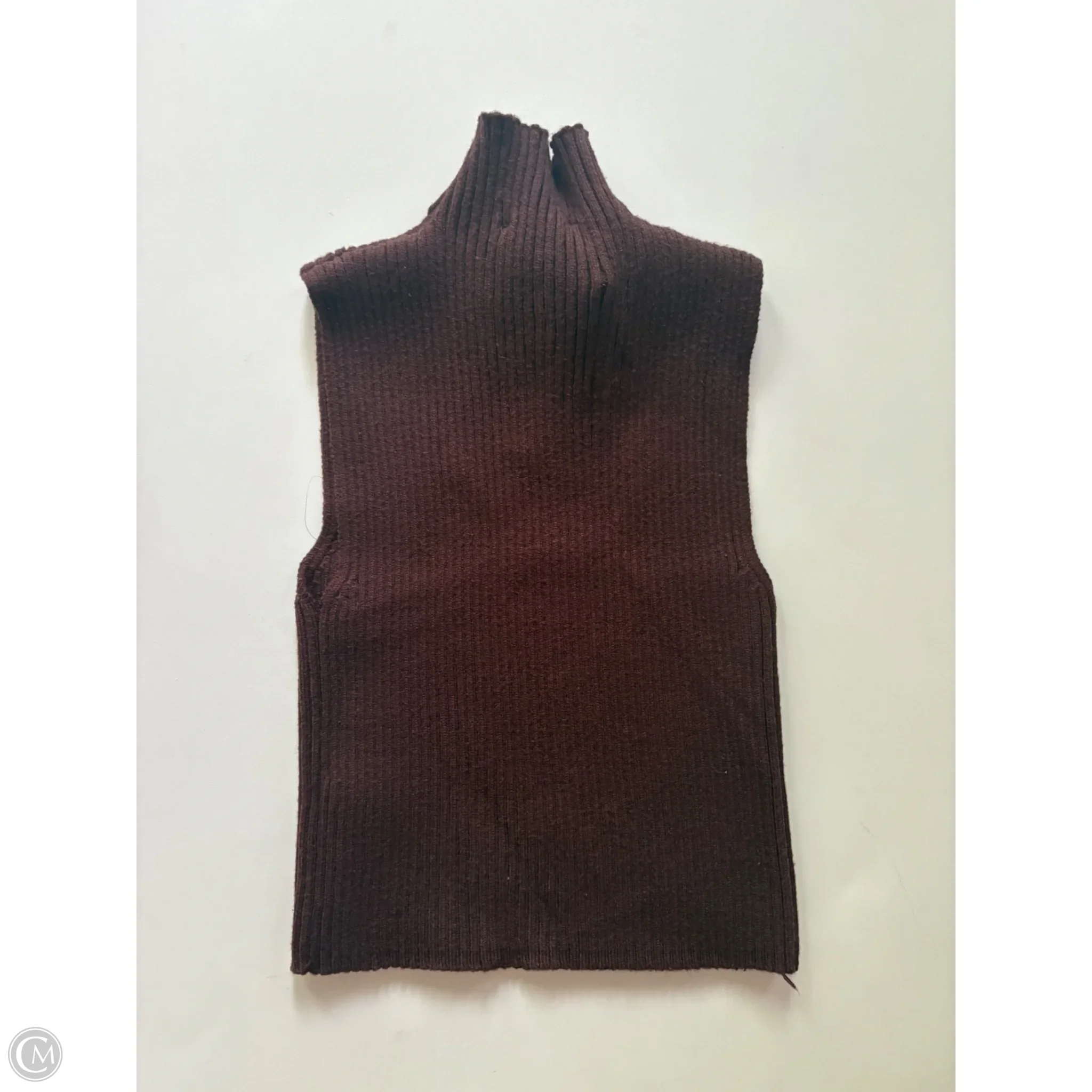 Sweater Short Sleeve By Zara In Brown, Size: M - Image 2