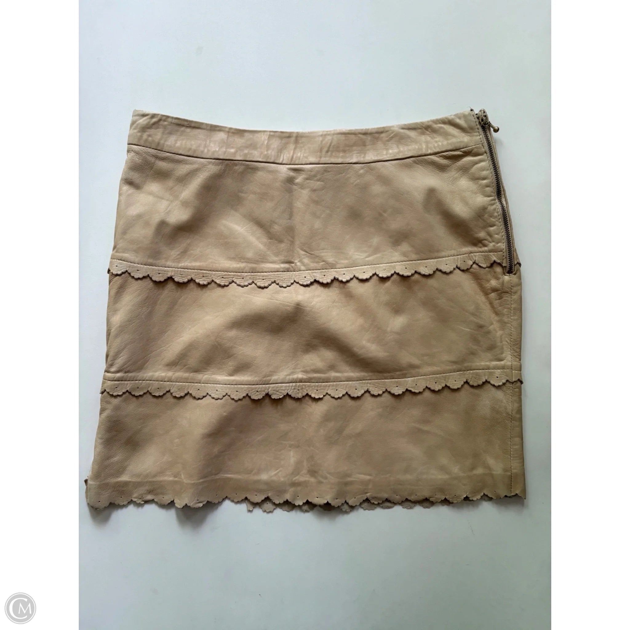 Skirt Mini & Short By Leifsdottir In Tan, Size: 8 - Image 1