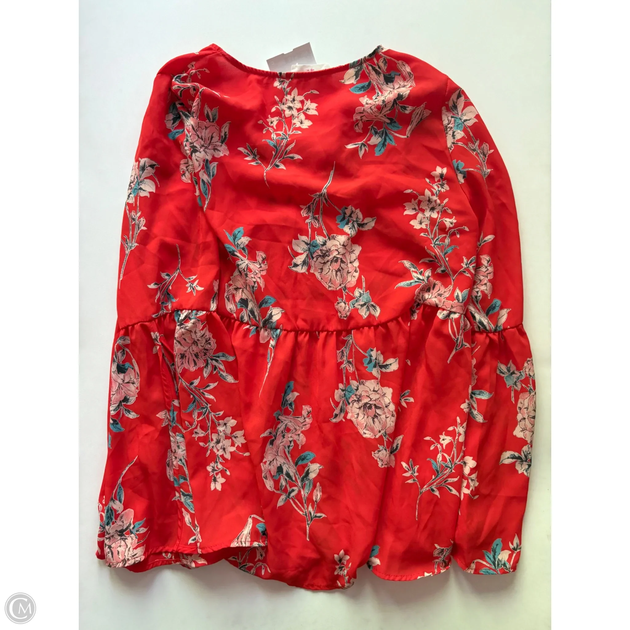 Blouse Long Sleeve By Peace Love World In Red, Size: M - Image 2