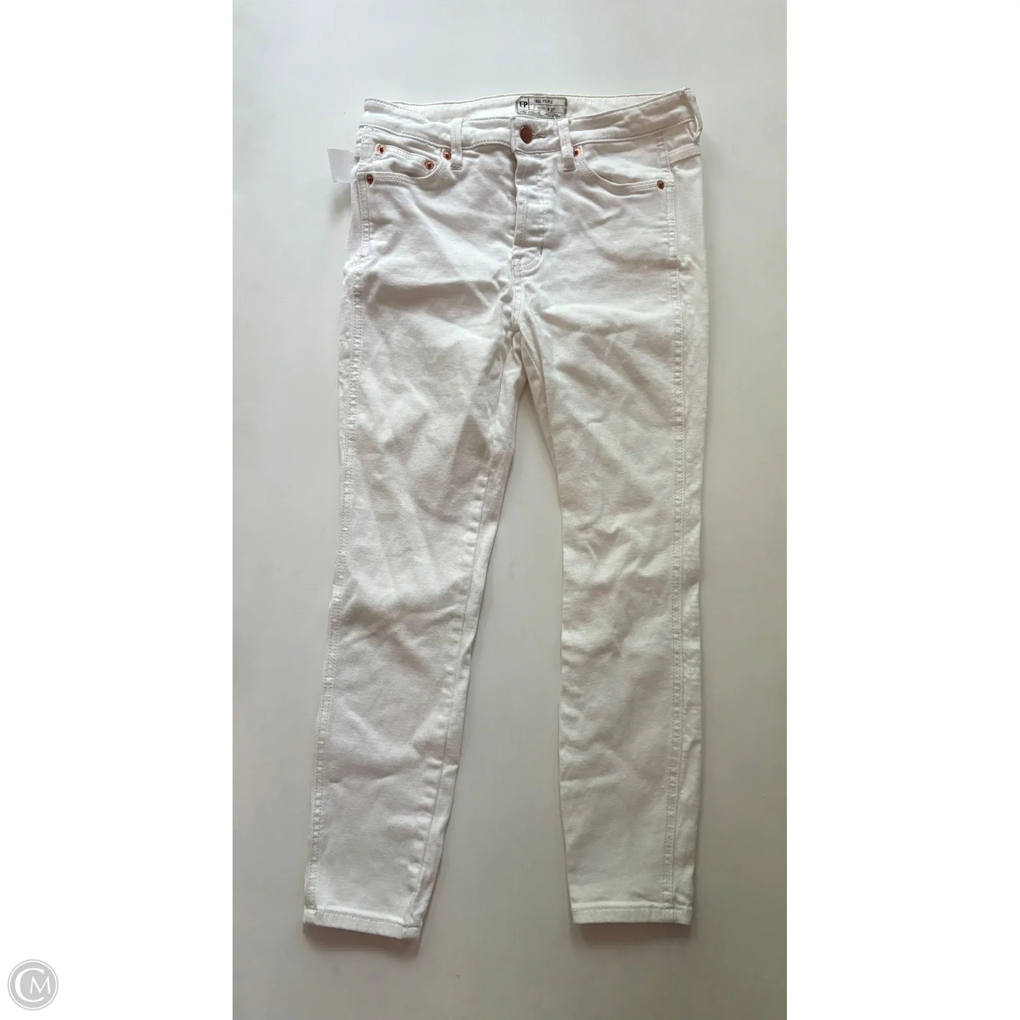 Jeans Skinny By Free People In White, Size: 4 - Image 1