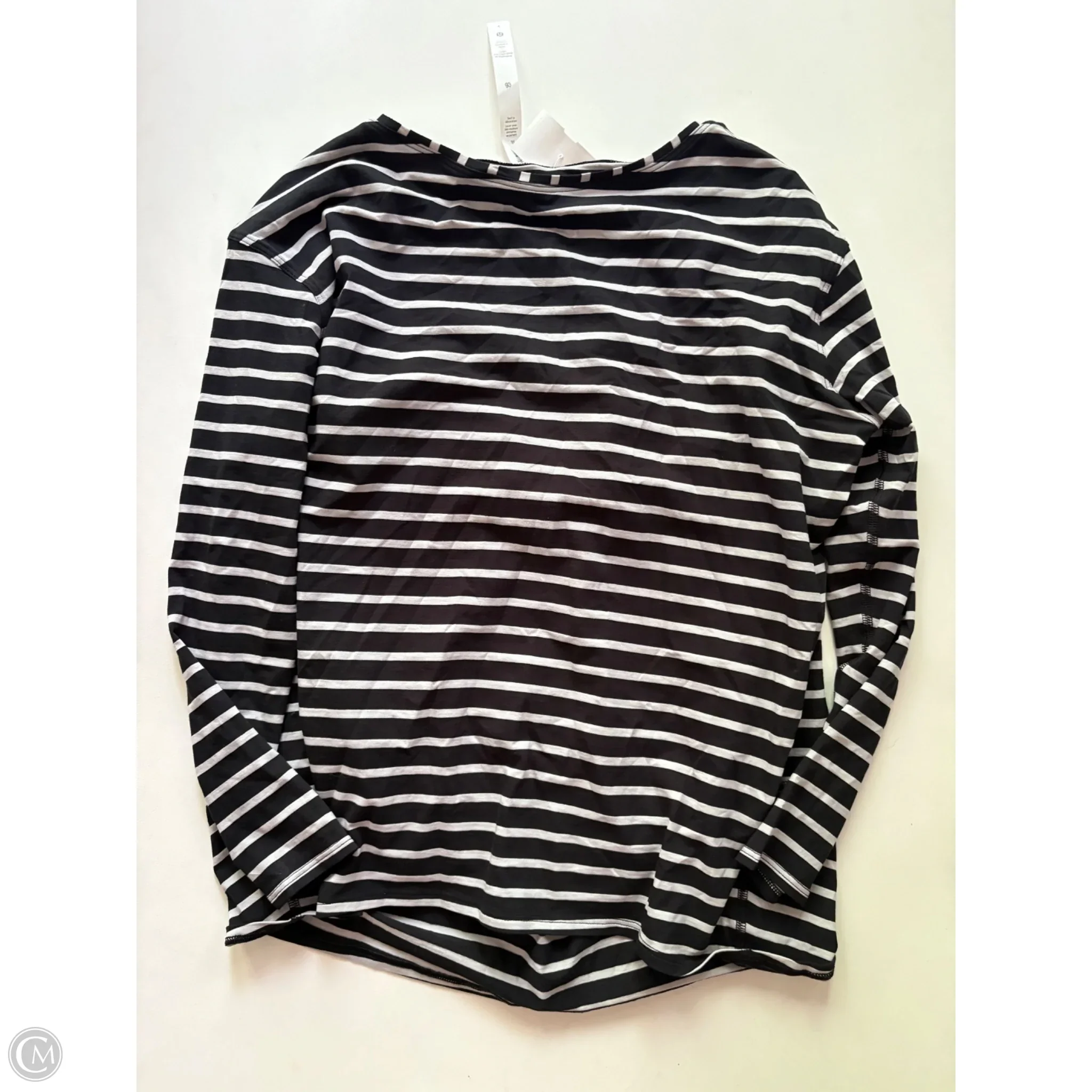Athletic Top Long Sleeve Crewneck By Lululemon In Striped Pattern, Size: S - Image 1