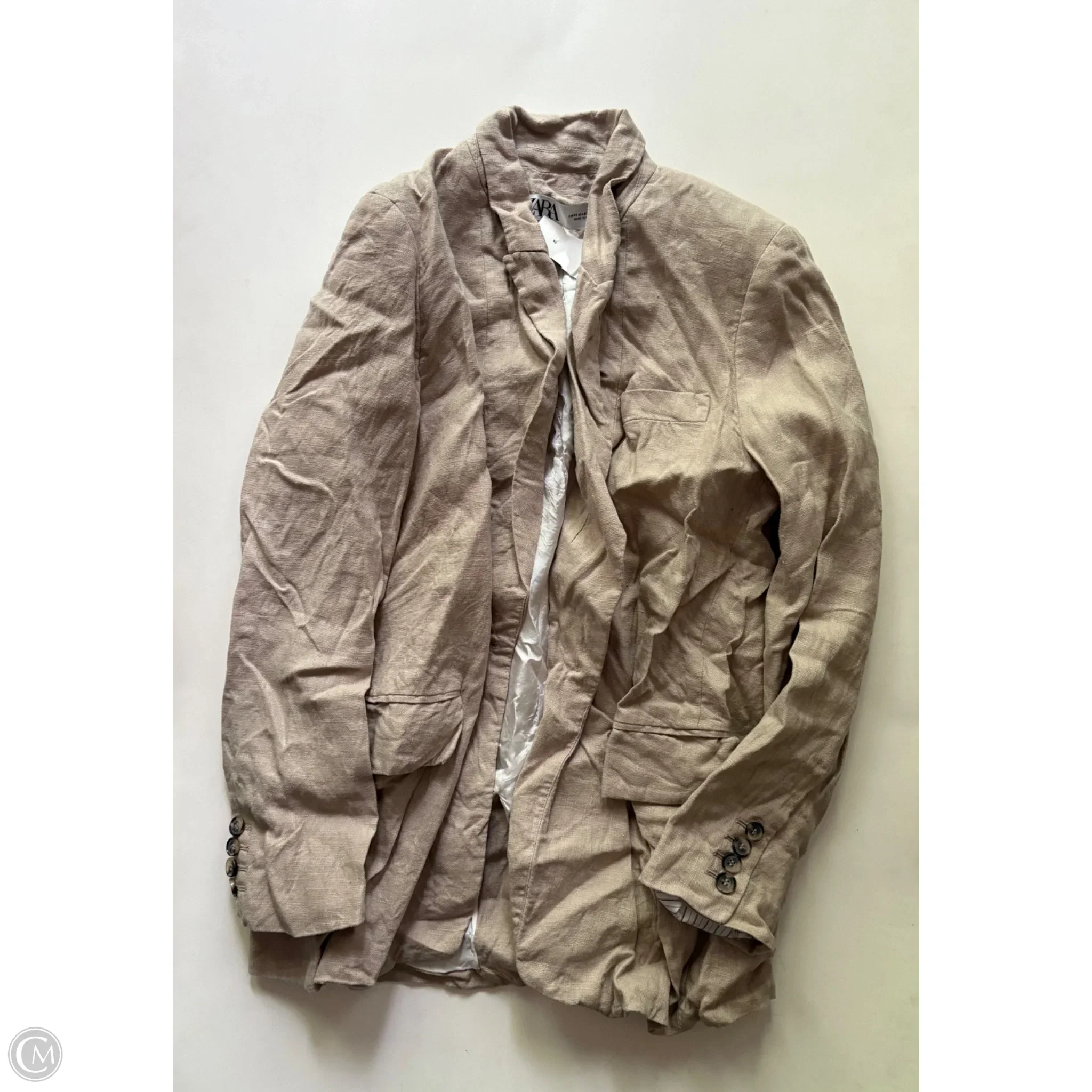 Blazer By Zara In Tan, Size: Xs - Image 1