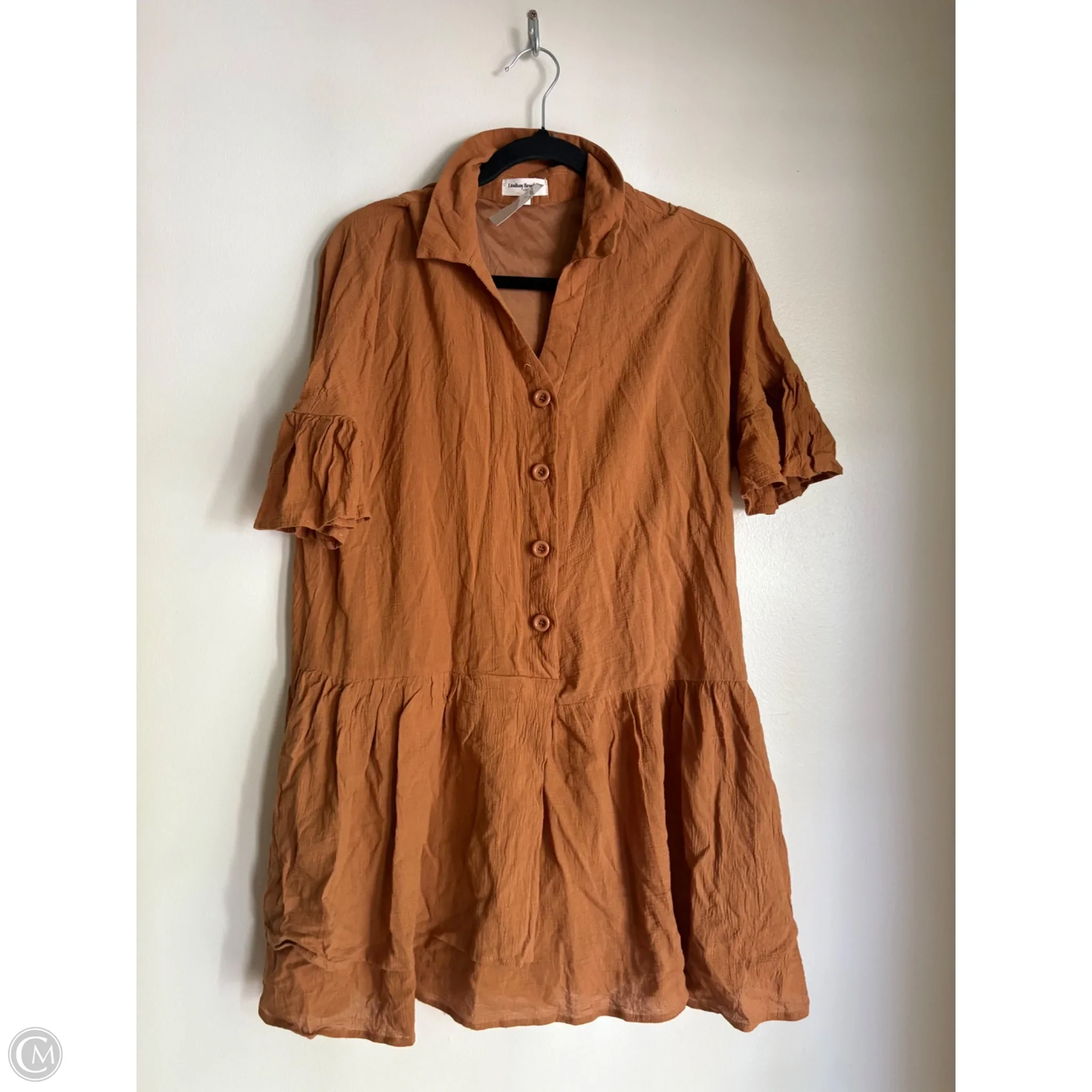 Dress Casual Short By Lindsay Brooke In Brown, Size: S - Image 1