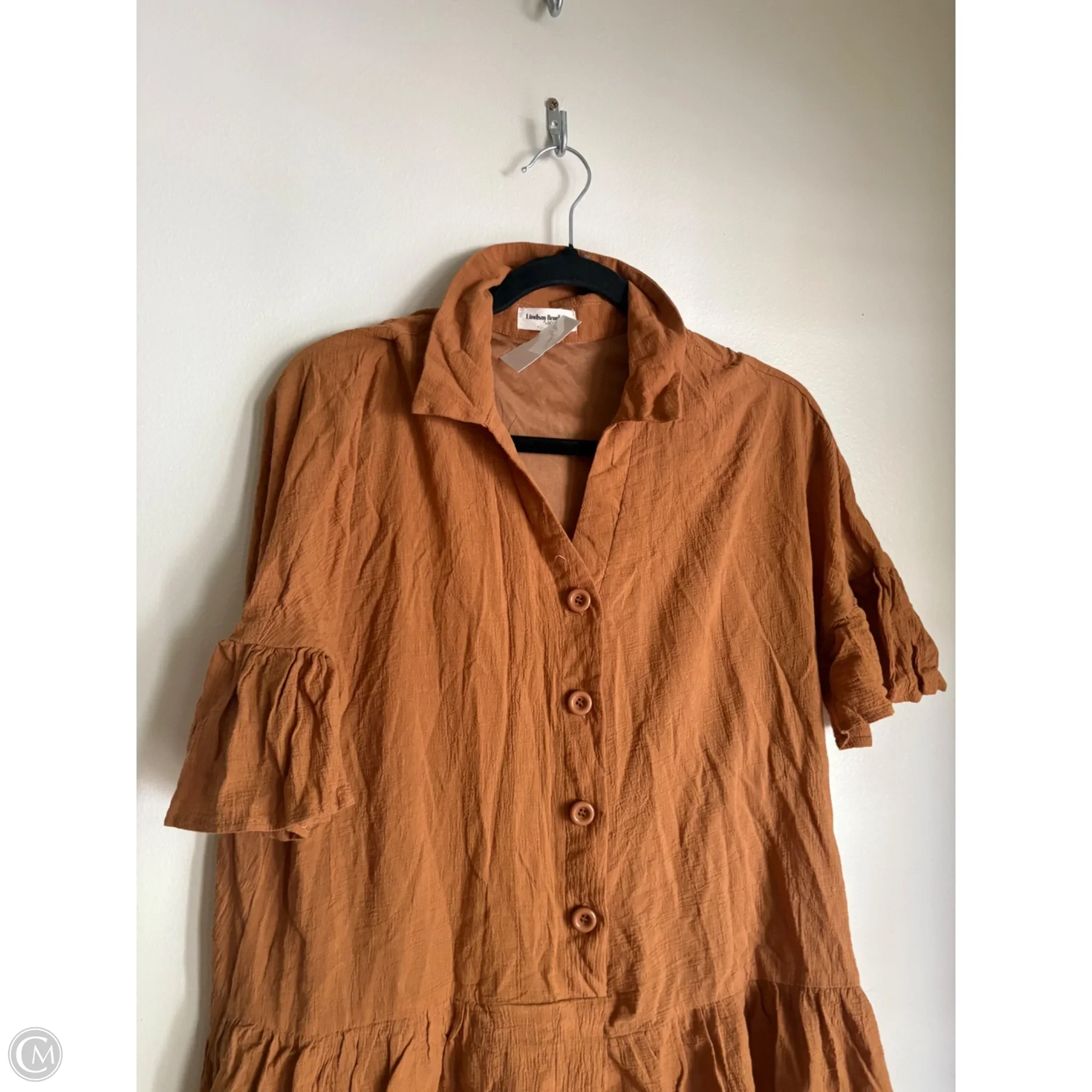 Dress Casual Short By Lindsay Brooke In Brown, Size: S - Image 3