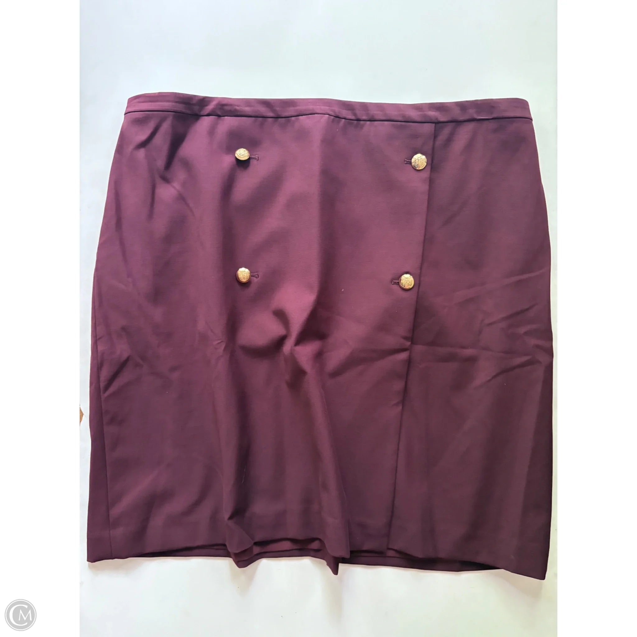 Skirt Midi By Talbots In Maroon, Size: 1x - Image 1