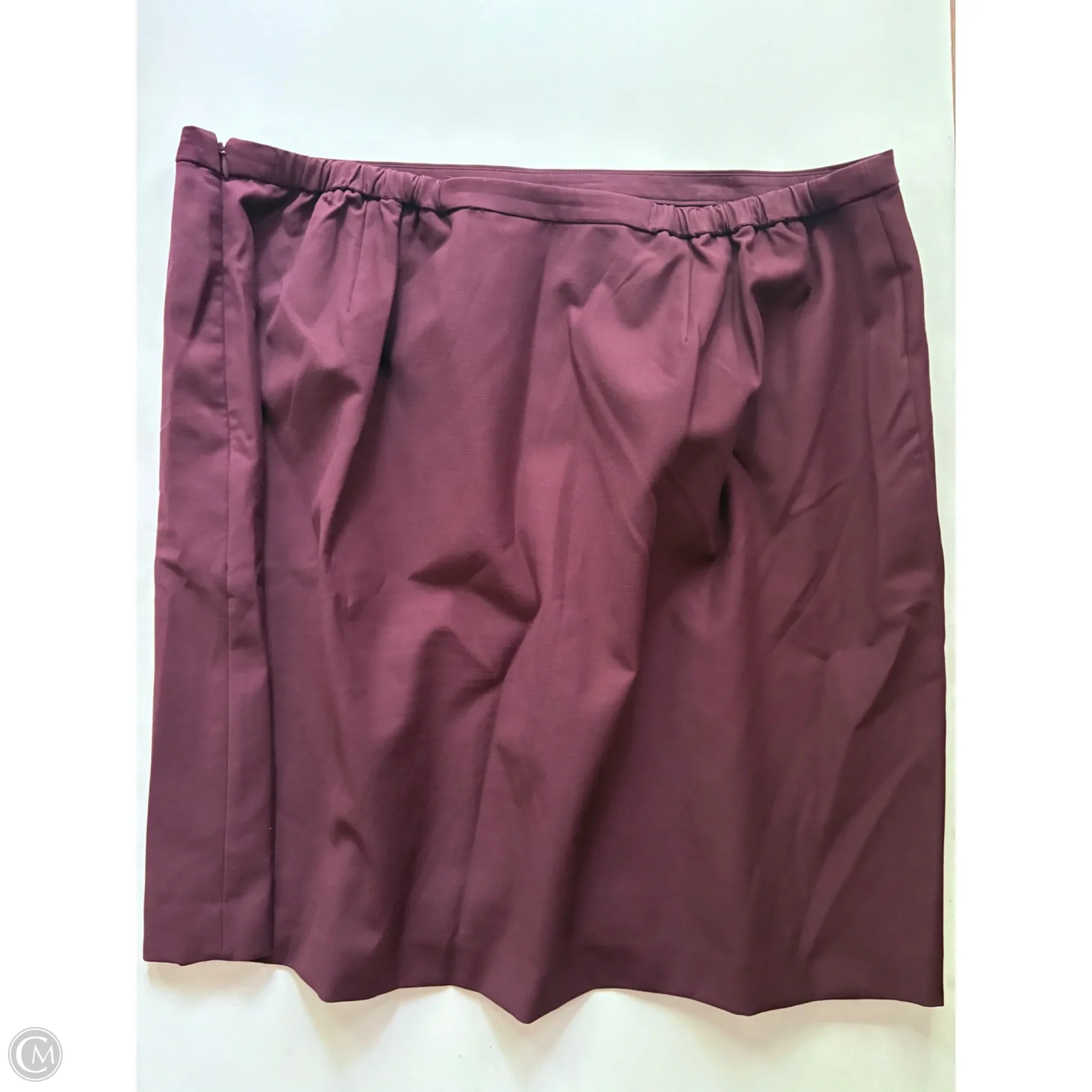 Skirt Midi By Talbots In Maroon, Size: 1x - Image 2