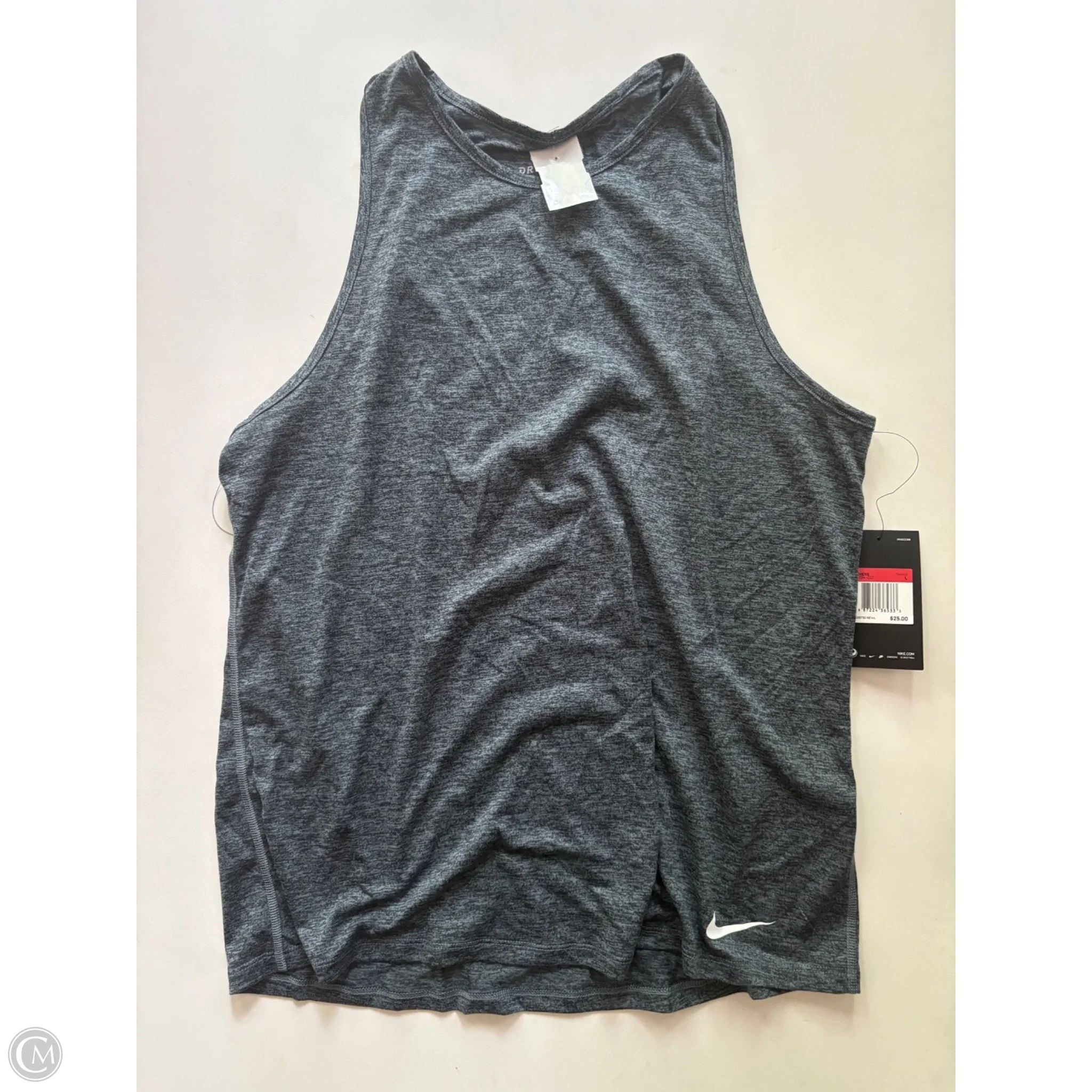 Athletic Tank Top By Nike Apparel In Grey, Size: L - Image 1