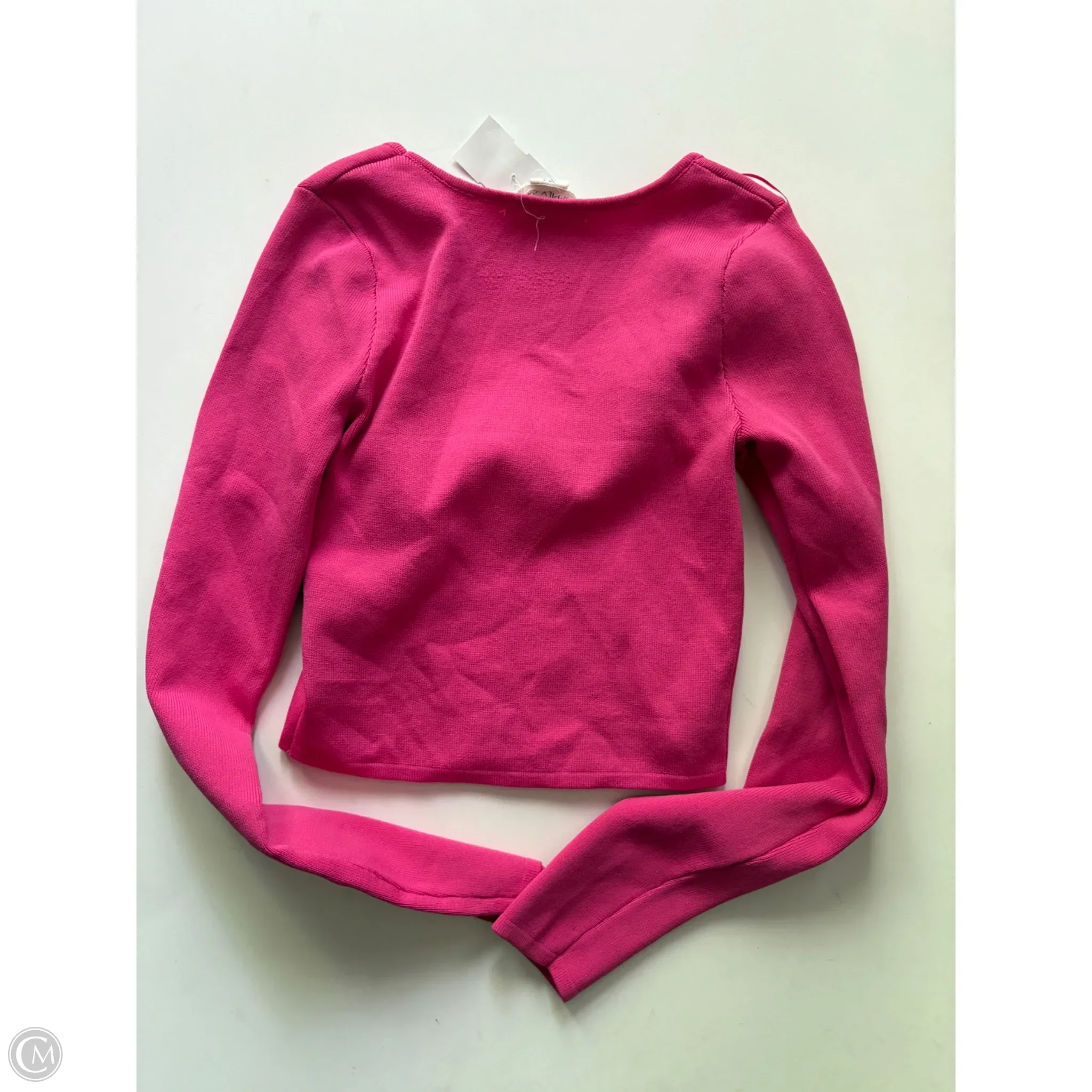 Top Long Sleeve By Happliy Grey In Pink, Size: S - Image 2