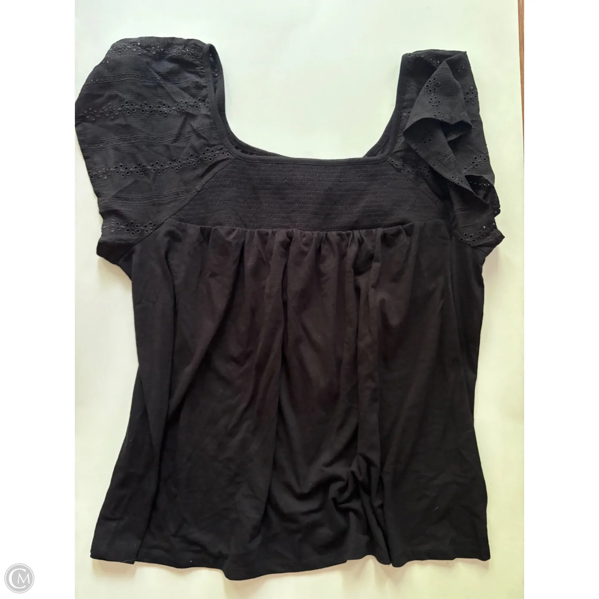 Top Short Sleeve By Lane Bryant In Black, Size: 1x - Image 1