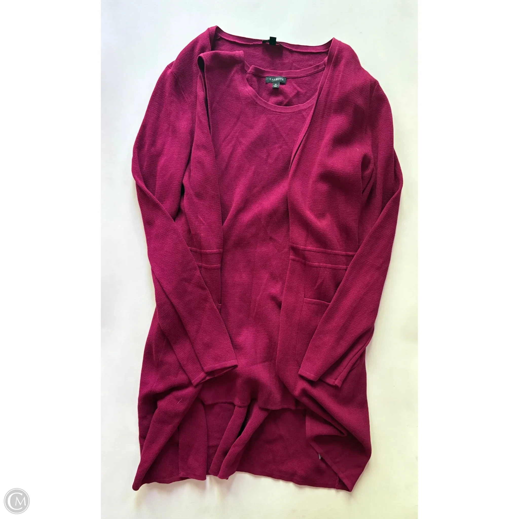 Sweater 2pc By Talbots In Maroon, Size: M - Image 1