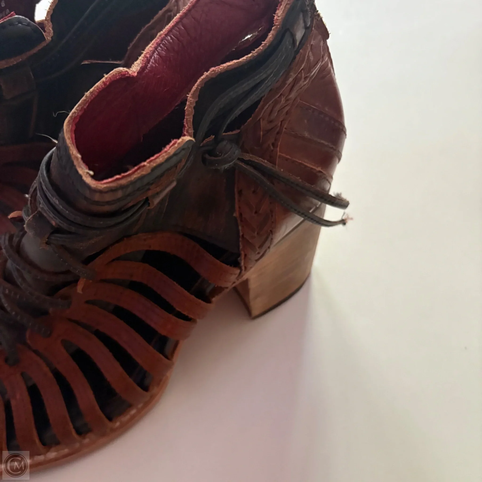 Shoes Heels Block By Freebird In Brown, Size: 8 - Image 3