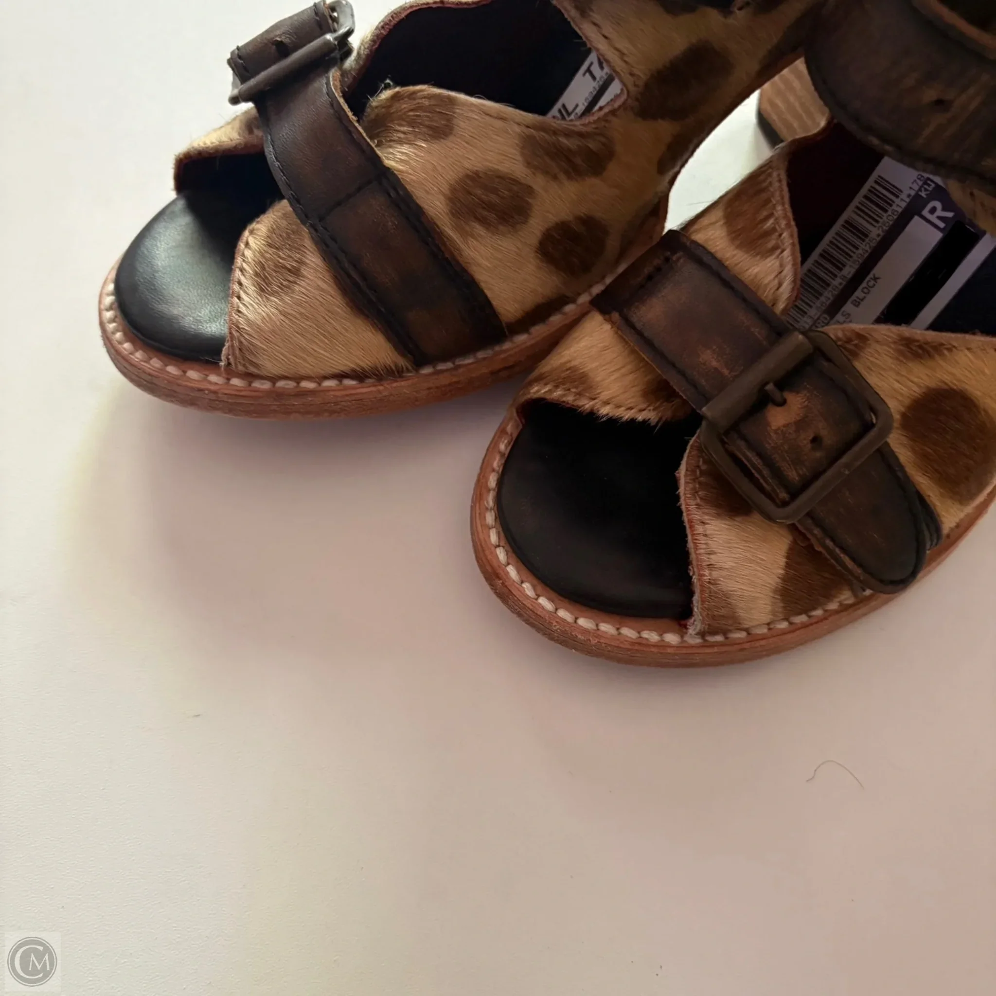 Shoes Heels Block By Freebird In Animal Print, Size: 8 - Image 2