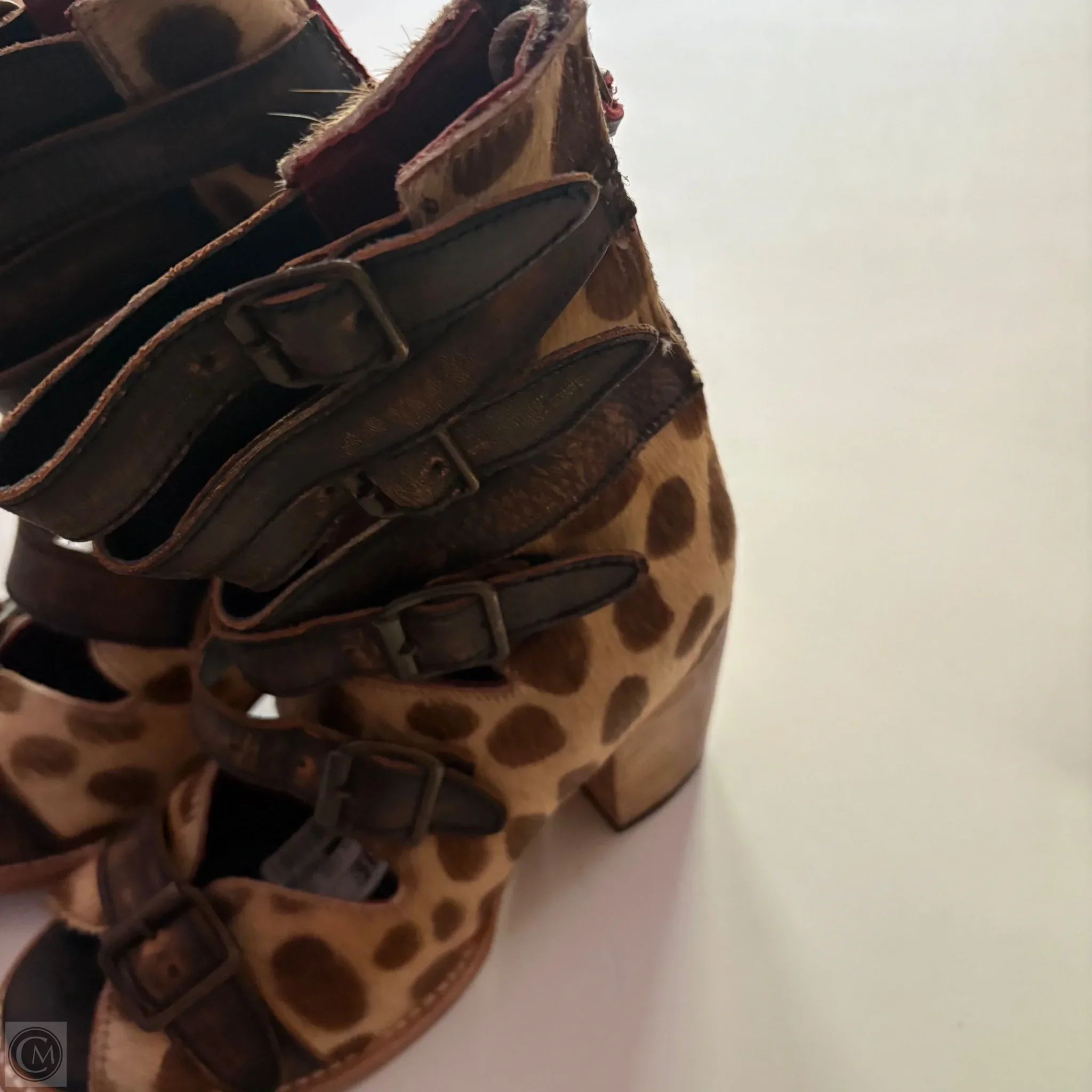 Shoes Heels Block By Freebird In Animal Print, Size: 8 - Image 3