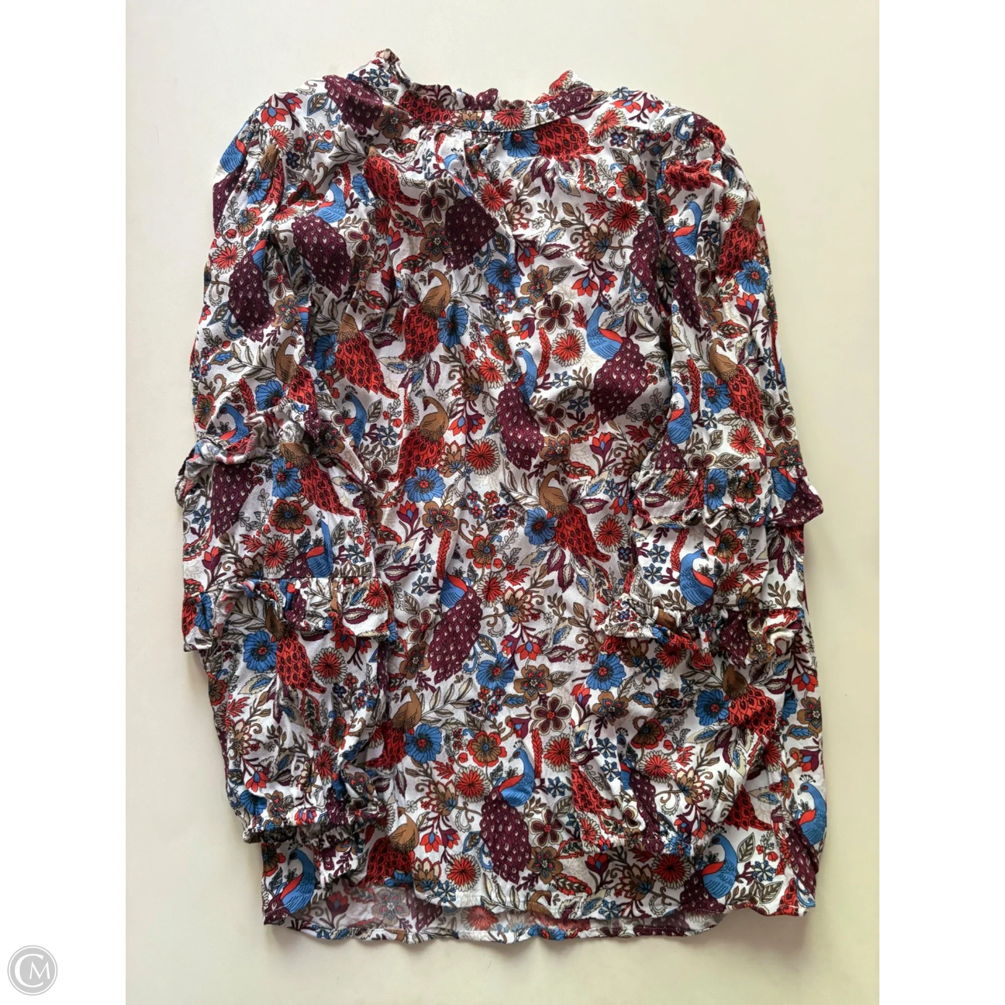 Blouse Long Sleeve By Loft In Floral Print, Size: S - Image 2