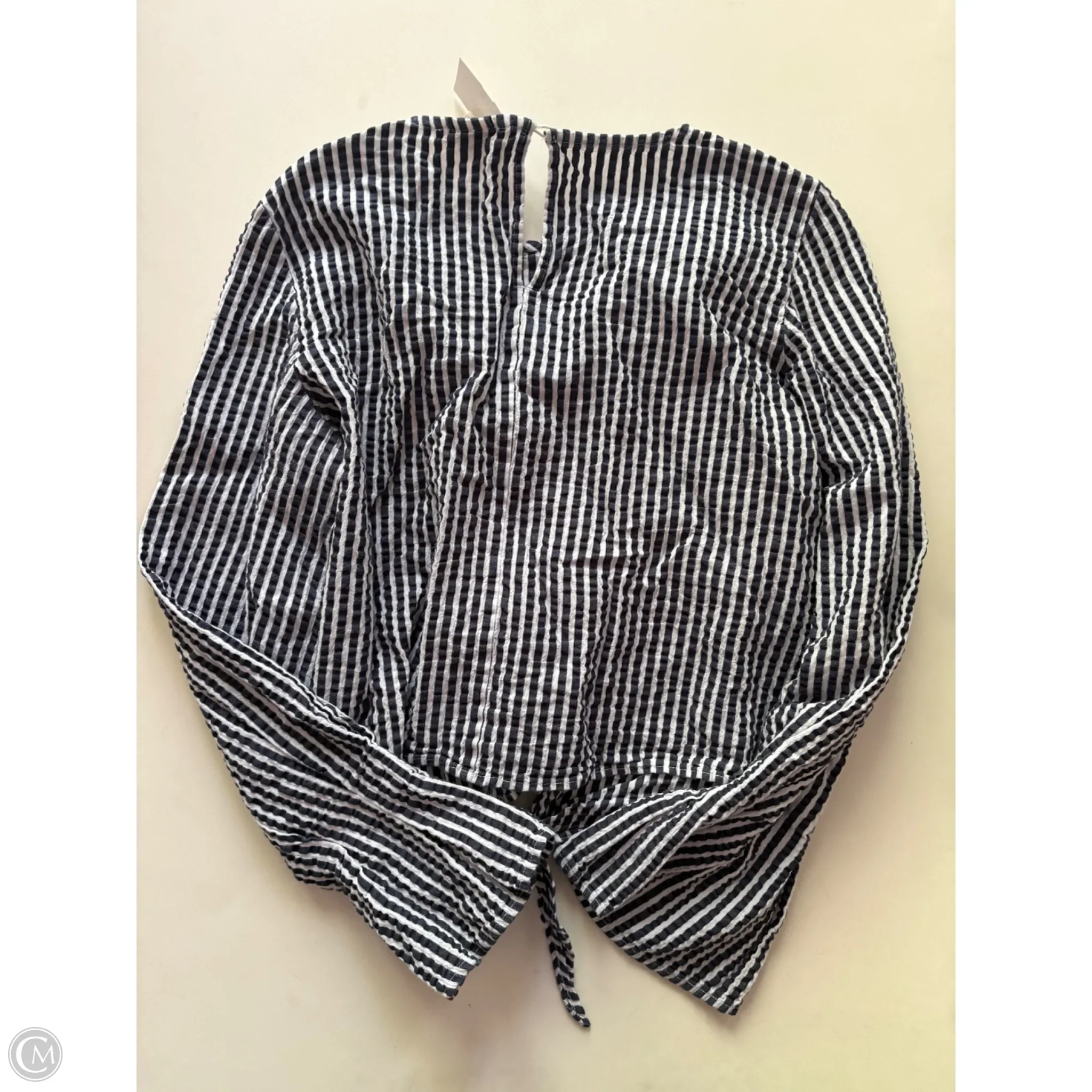 Blouse Long Sleeve By H&m In Striped Pattern, Size: M - Image 2