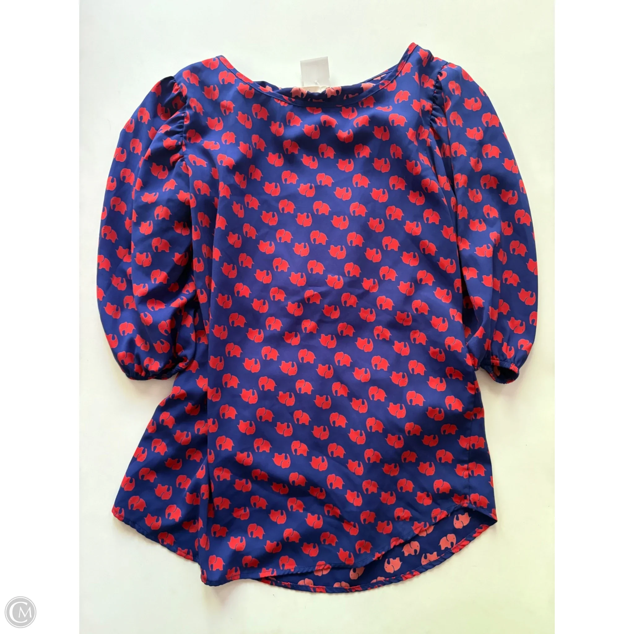 Blouse Long Sleeve By Everly In Navy, Size: S - Image 1