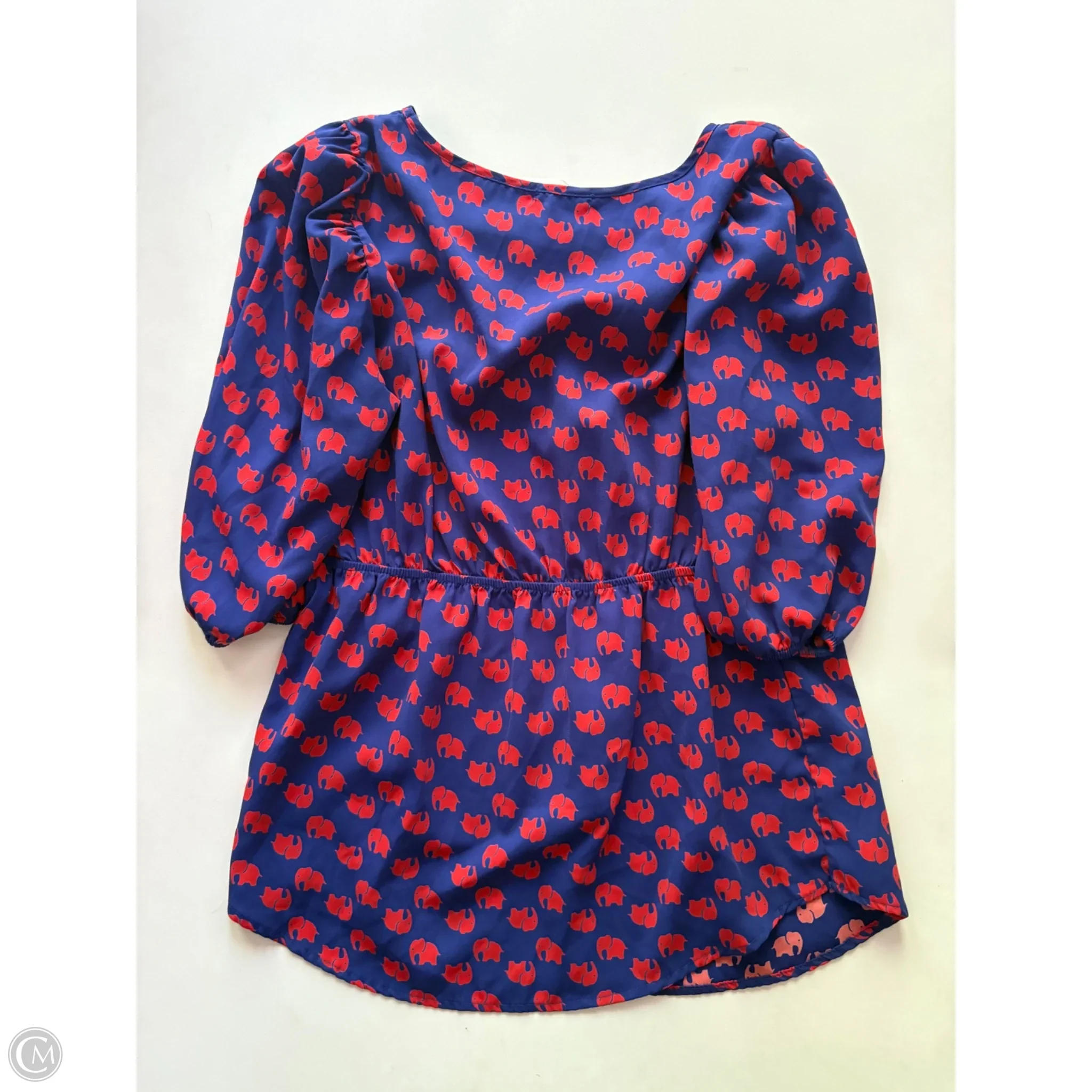 Blouse Long Sleeve By Everly In Navy, Size: S - Image 2