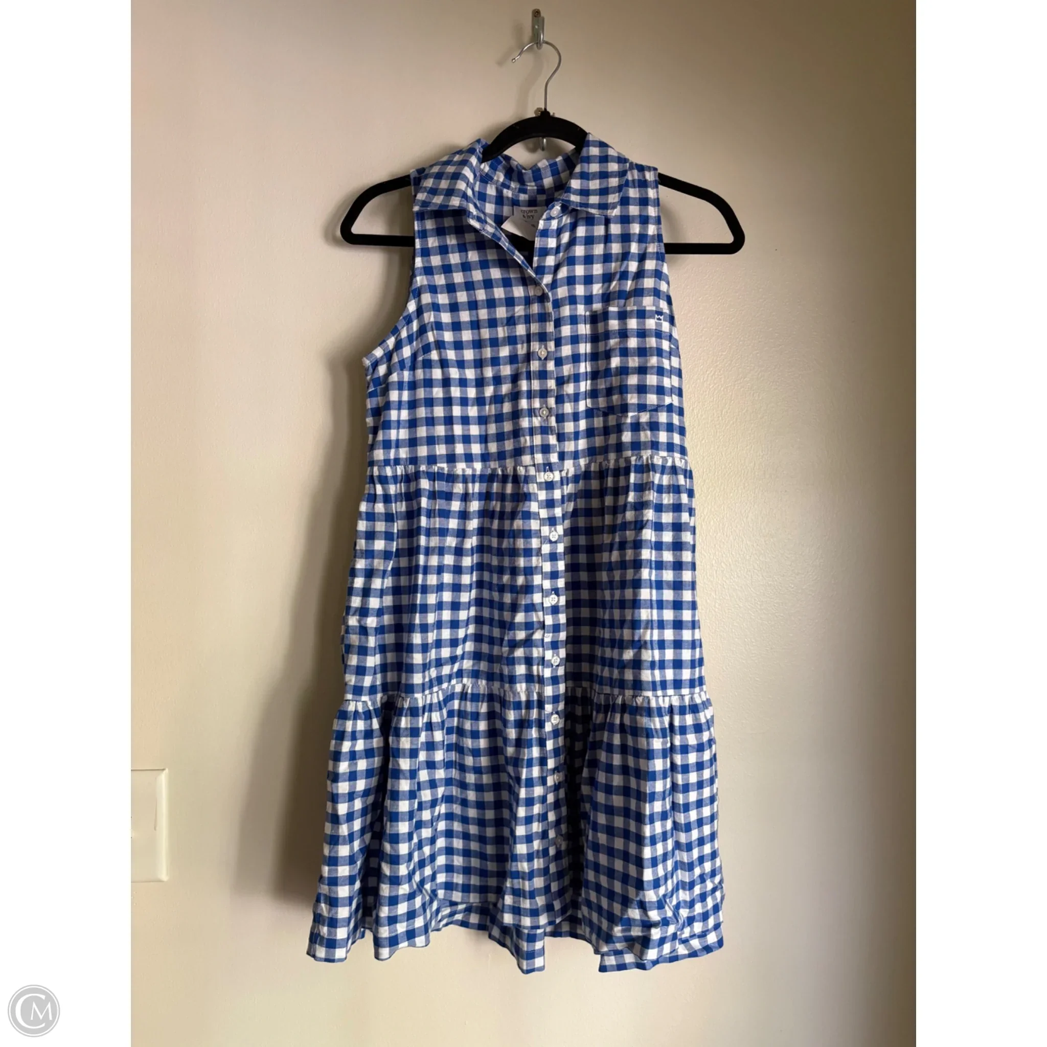Dress Casual Midi By Crown And Ivy In Checkered Pattern, Size: Xs - Image 1