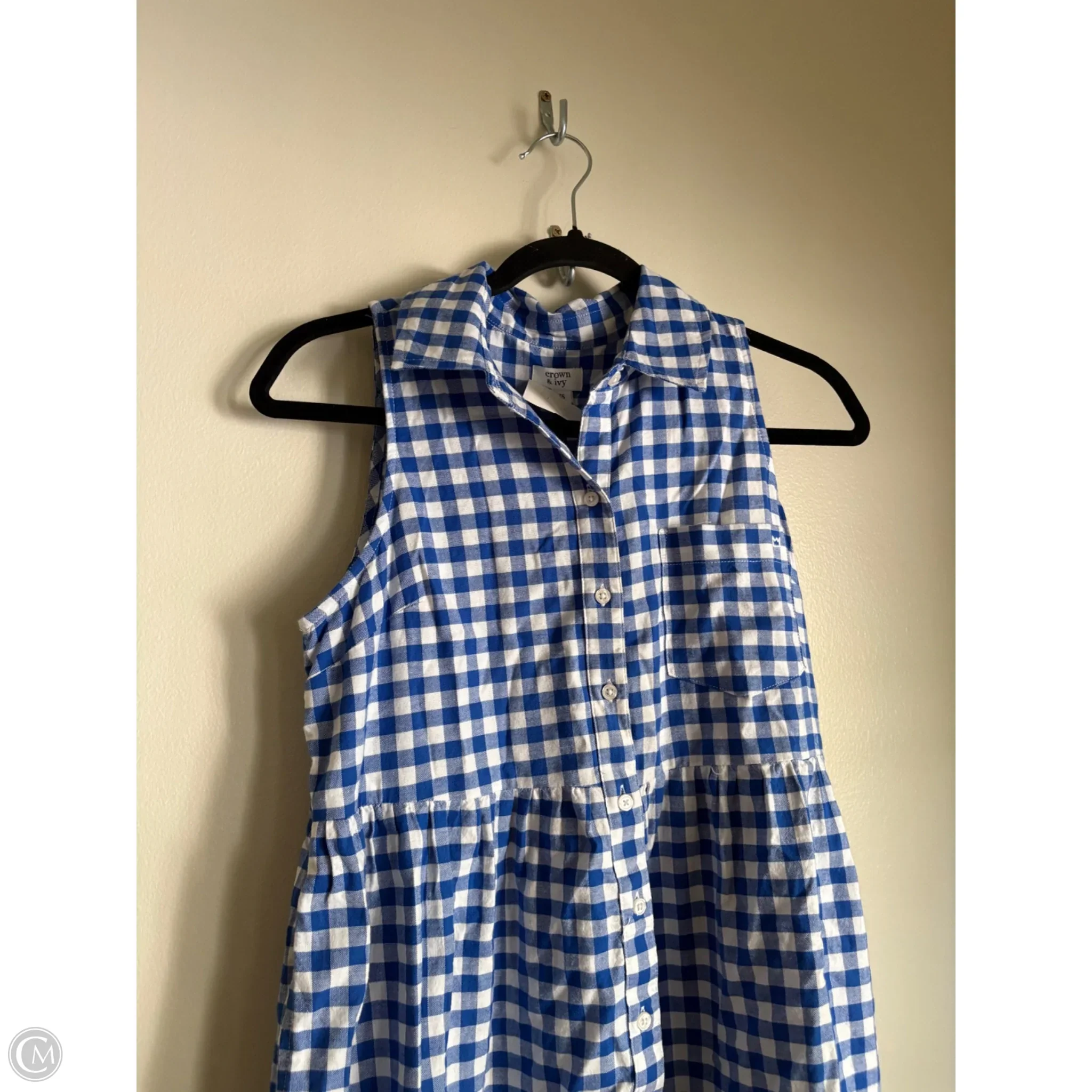 Dress Casual Midi By Crown And Ivy In Checkered Pattern, Size: Xs - Image 3