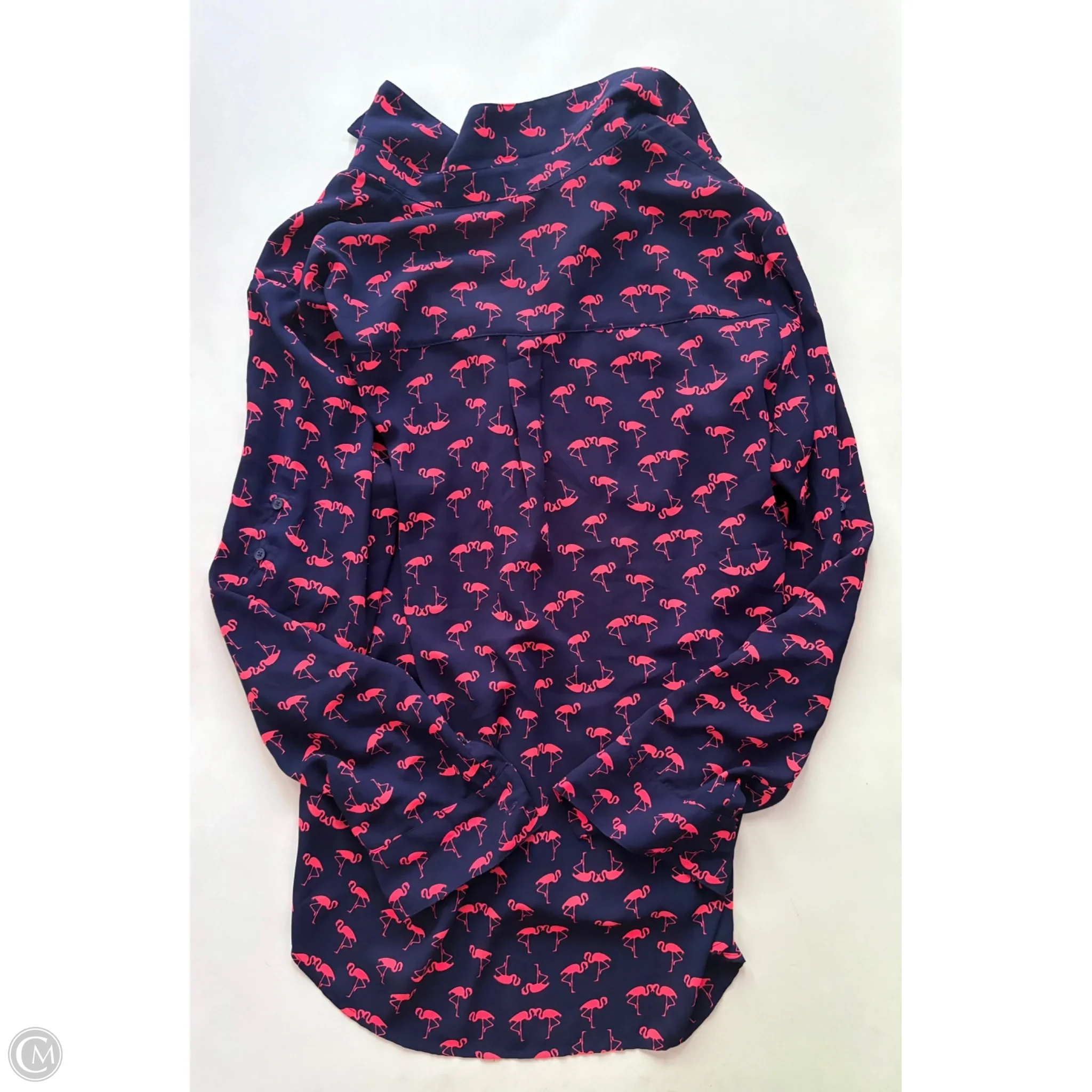 Blouse Long Sleeve By Express In Navy, Size: Xl - Image 2