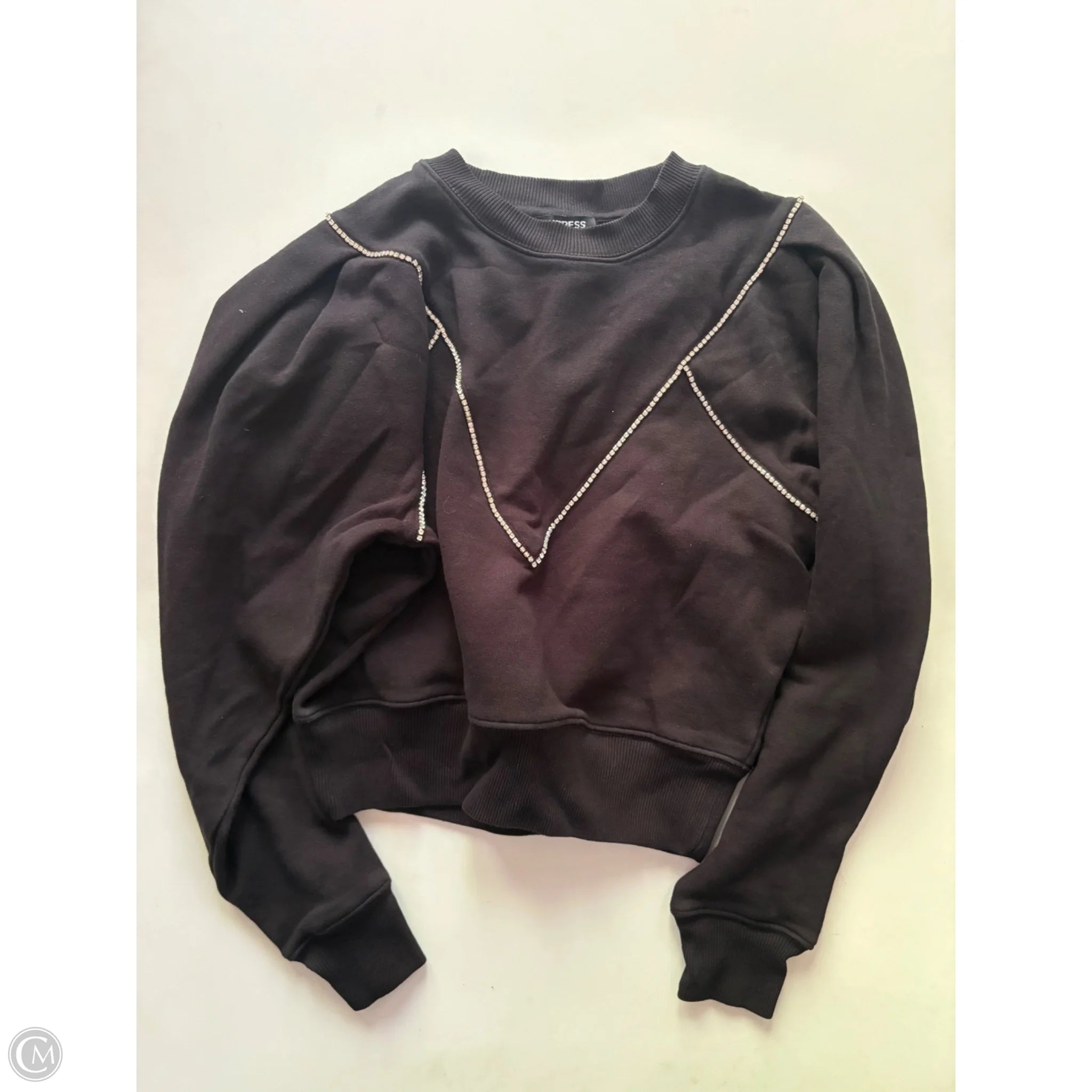 Sweatshirt Crewneck By Express In Black, Size: Xs - Image 1