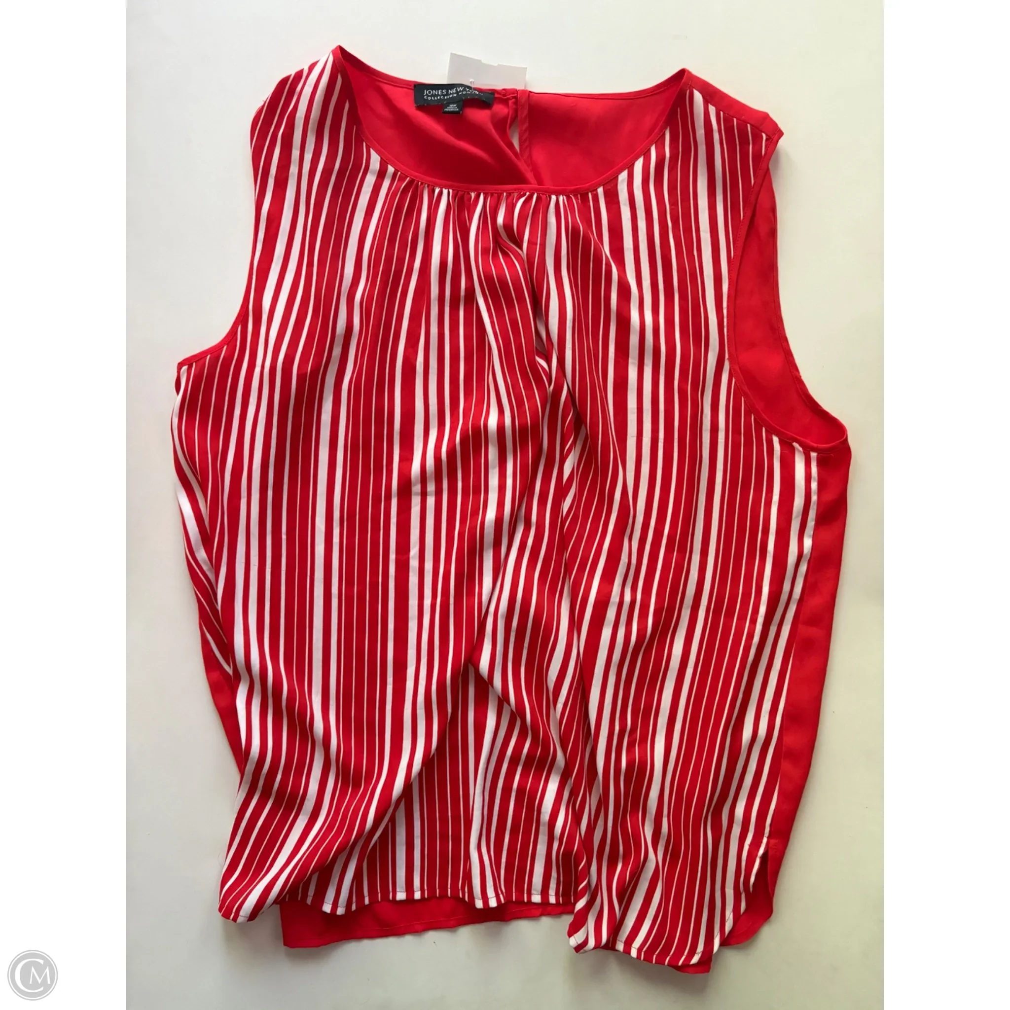 Blouse Sleeveless By Jones New York In Striped Pattern, Size: 1x - Image 1