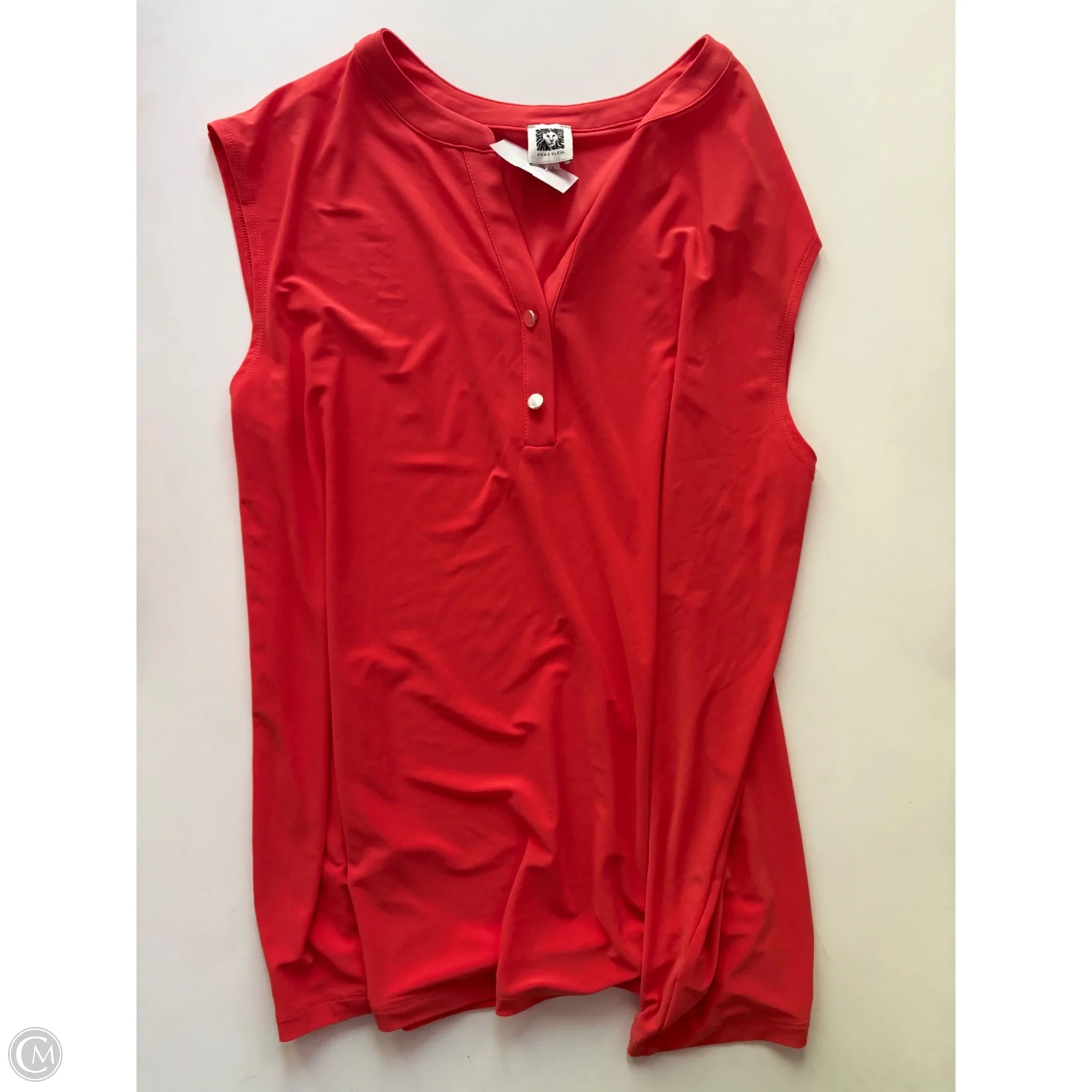 Blouse Sleeveless By Anne Klein In Orange, Size: 1x - Image 1