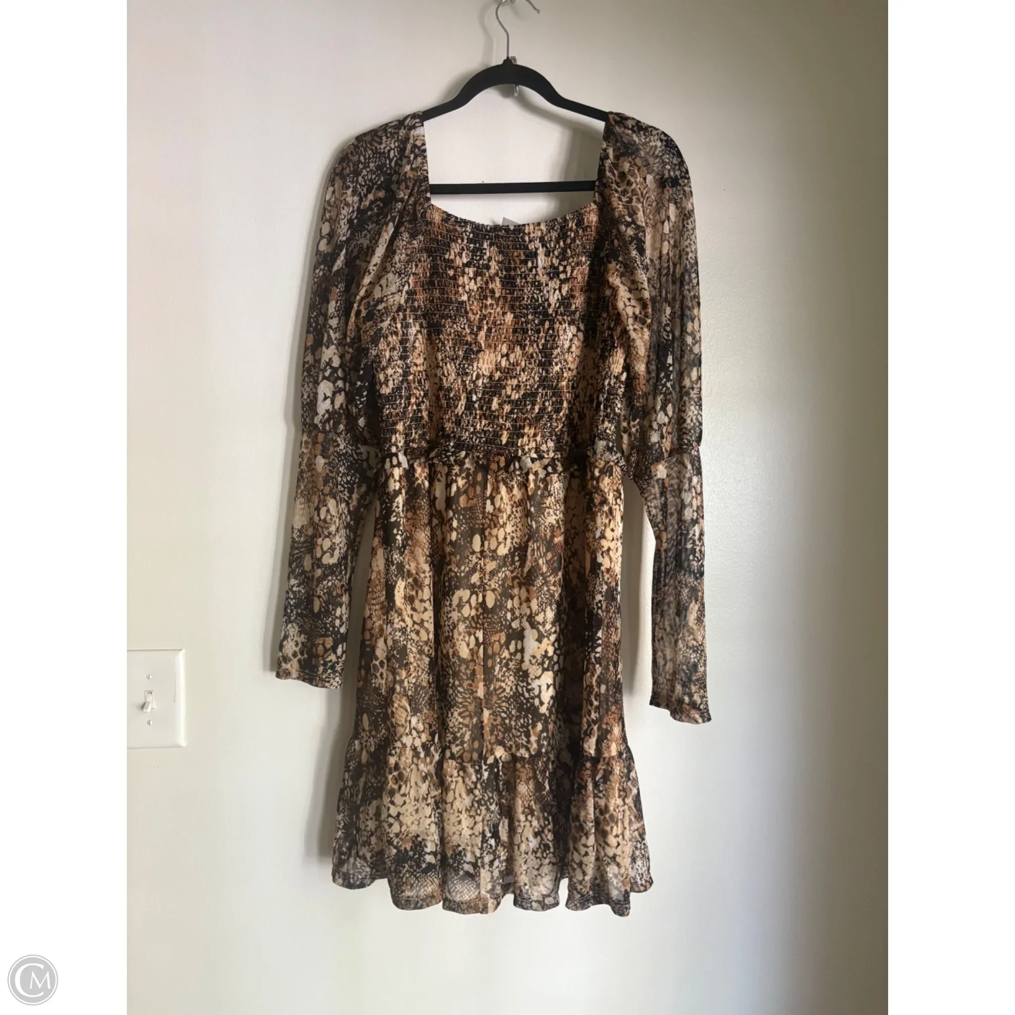 Dress Casual Midi By Cato In Animal Print, Size: L - Image 2