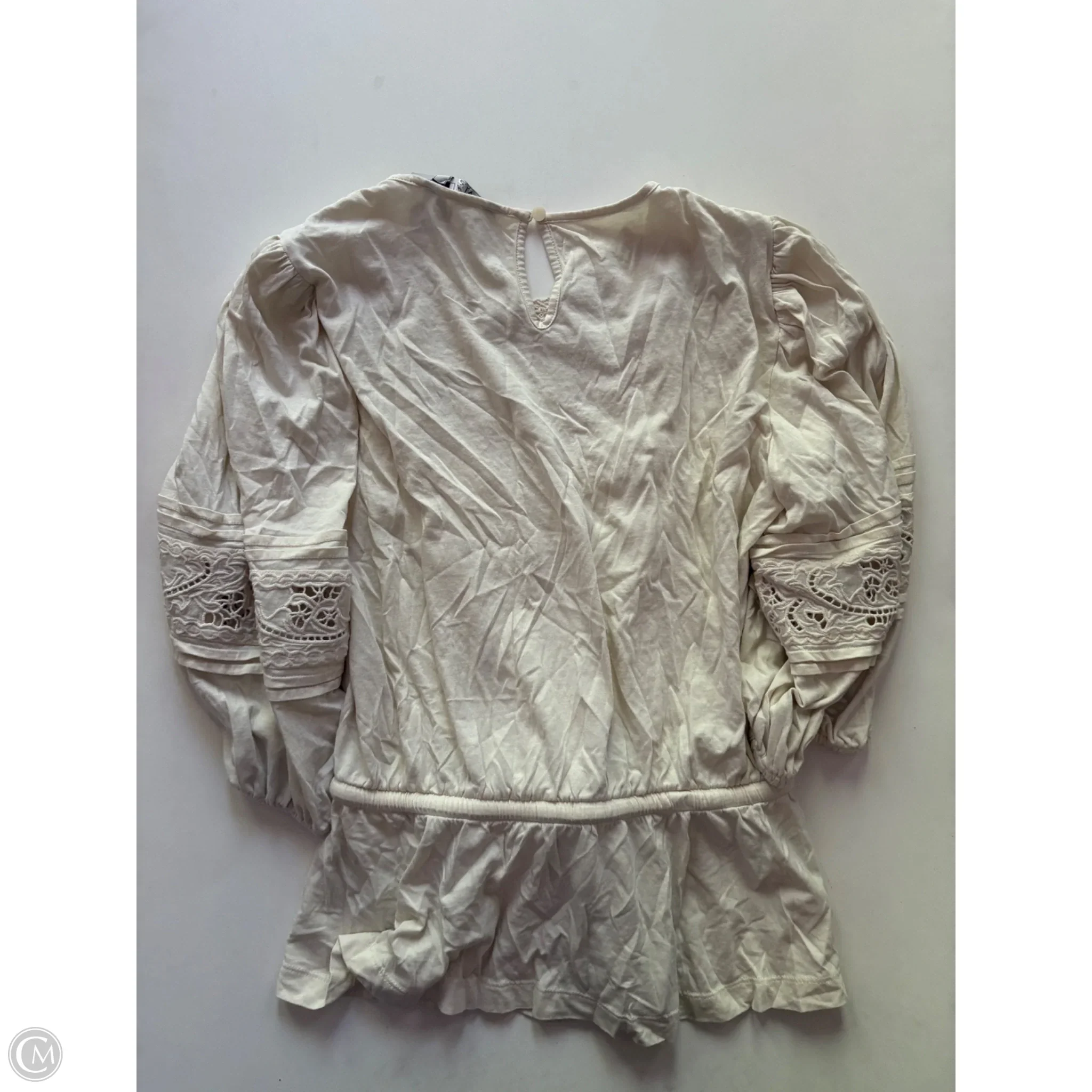 Top Long Sleeve By Ralph Lauren Black Label In Cream, Size: S - Image 2