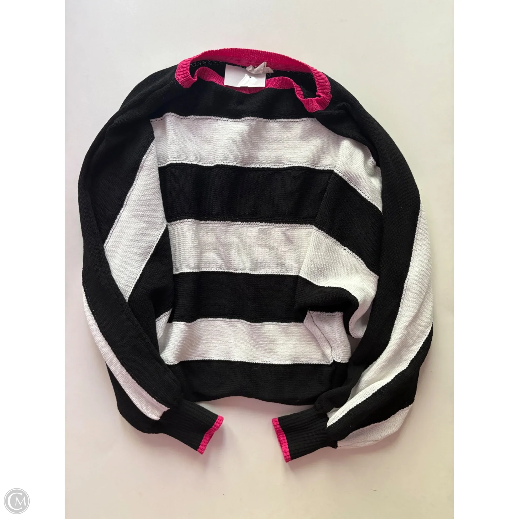 Sweater By Ee Some In Black & White, Size: S - Image 1