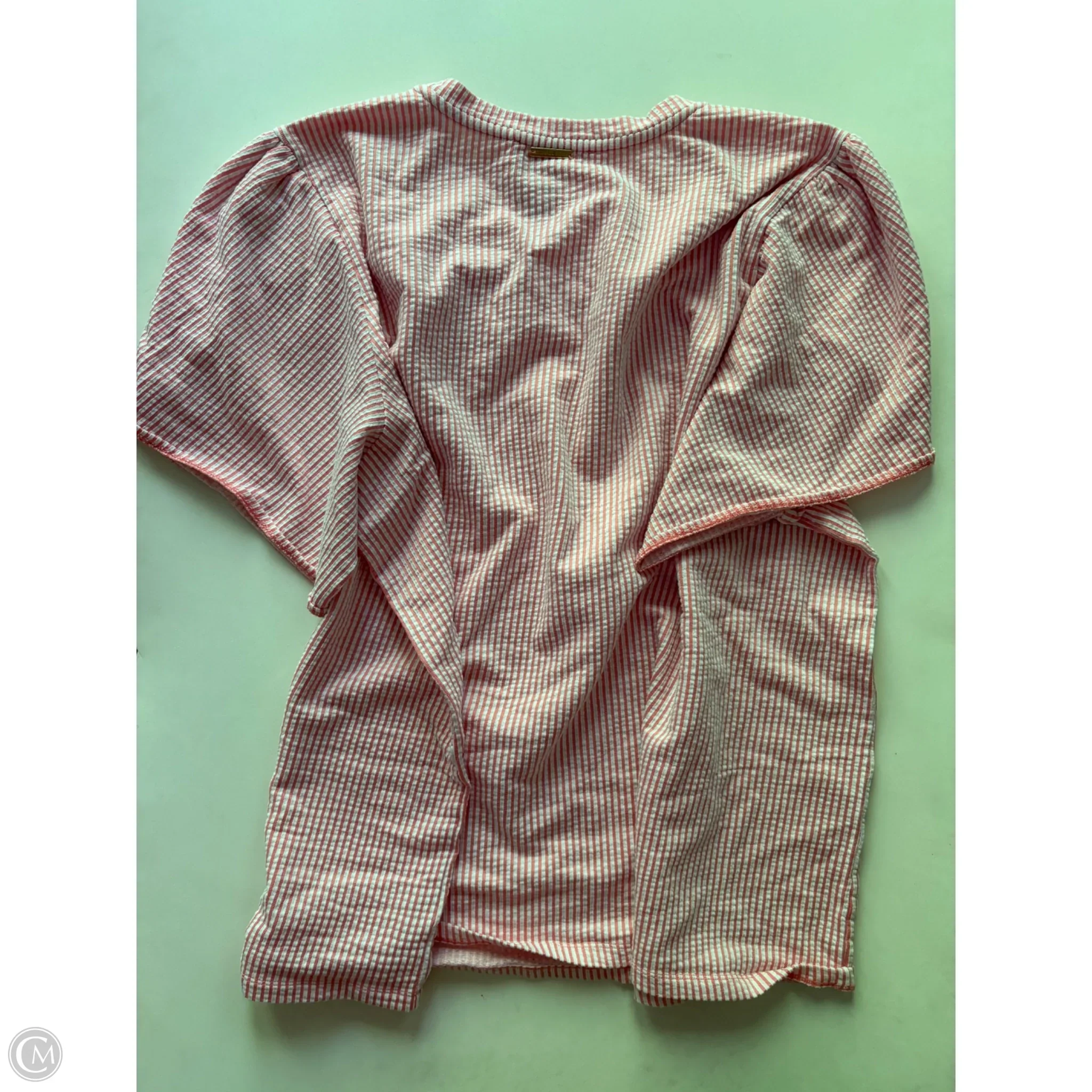 Top Short Sleeve Designer By Michael Kors In Striped Pattern, Size: 3x - Image 2