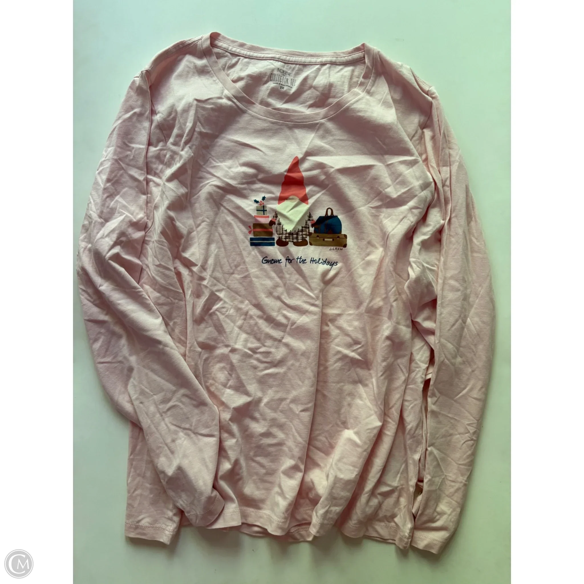 Top Long Sleeve By J. Crew In Pink, Size: 2x - Image 1