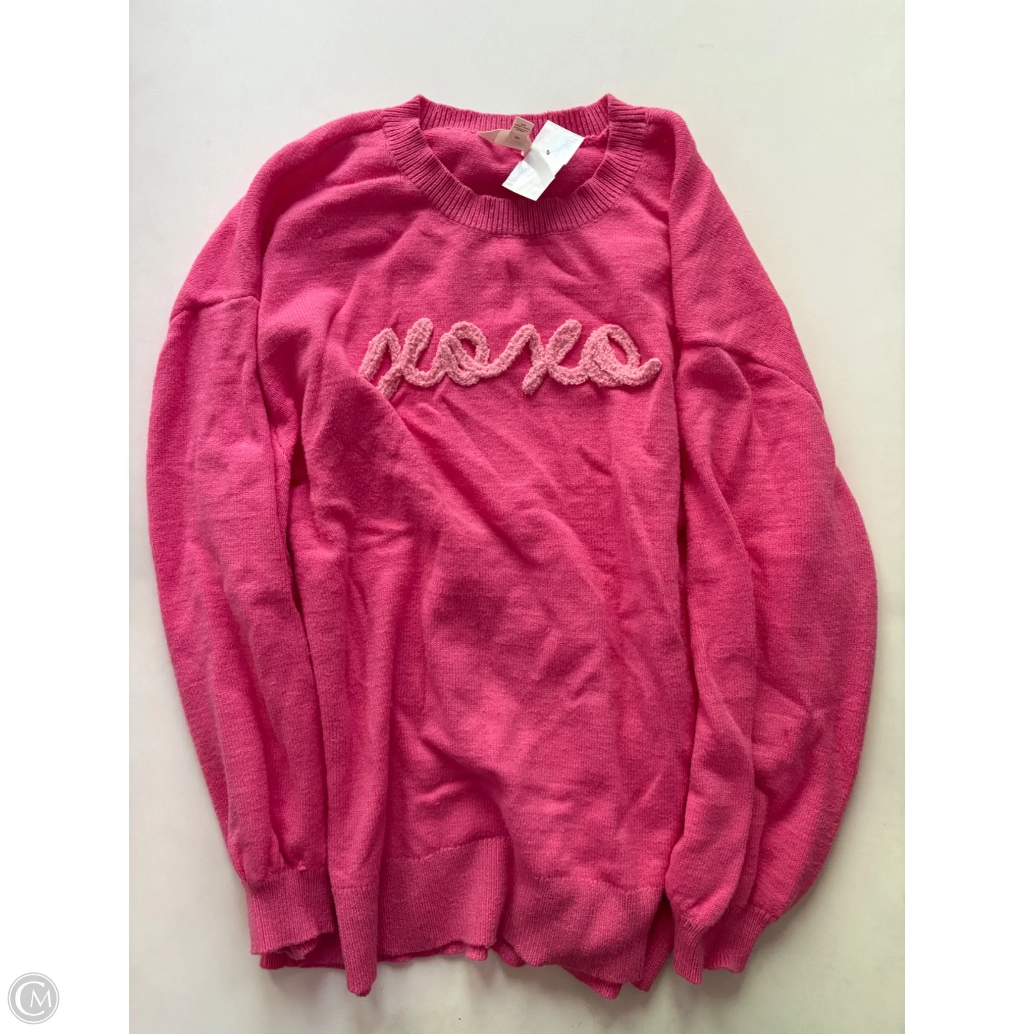 Sweater By Terra & Sky In Pink, Size: 1x - Image 1