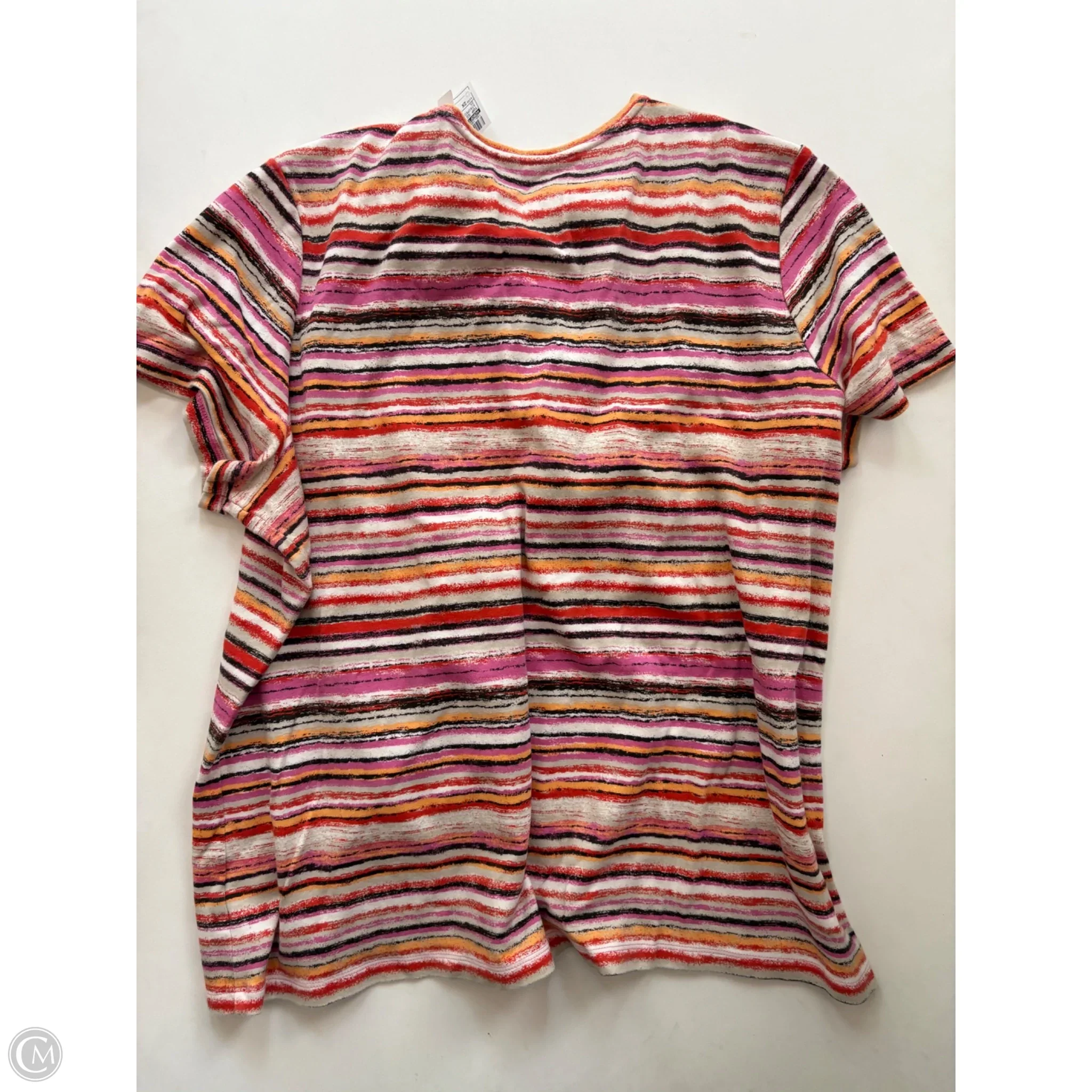 Top Short Sleeve By Croft And Barrow In Striped Pattern, Size: 2x - Image 2