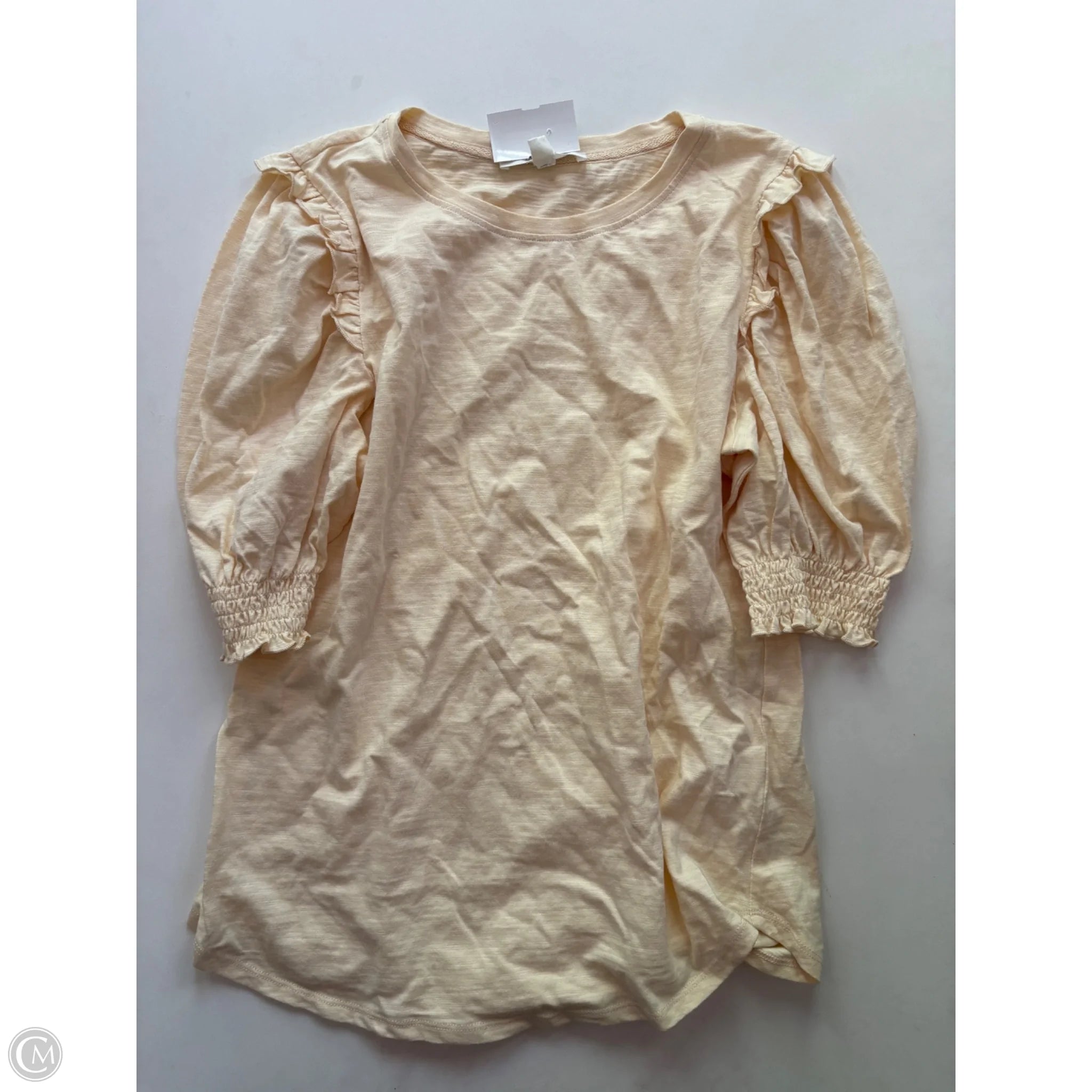 Top Short Sleeve By Shabby Chic In Yellow, Size: M - Image 1