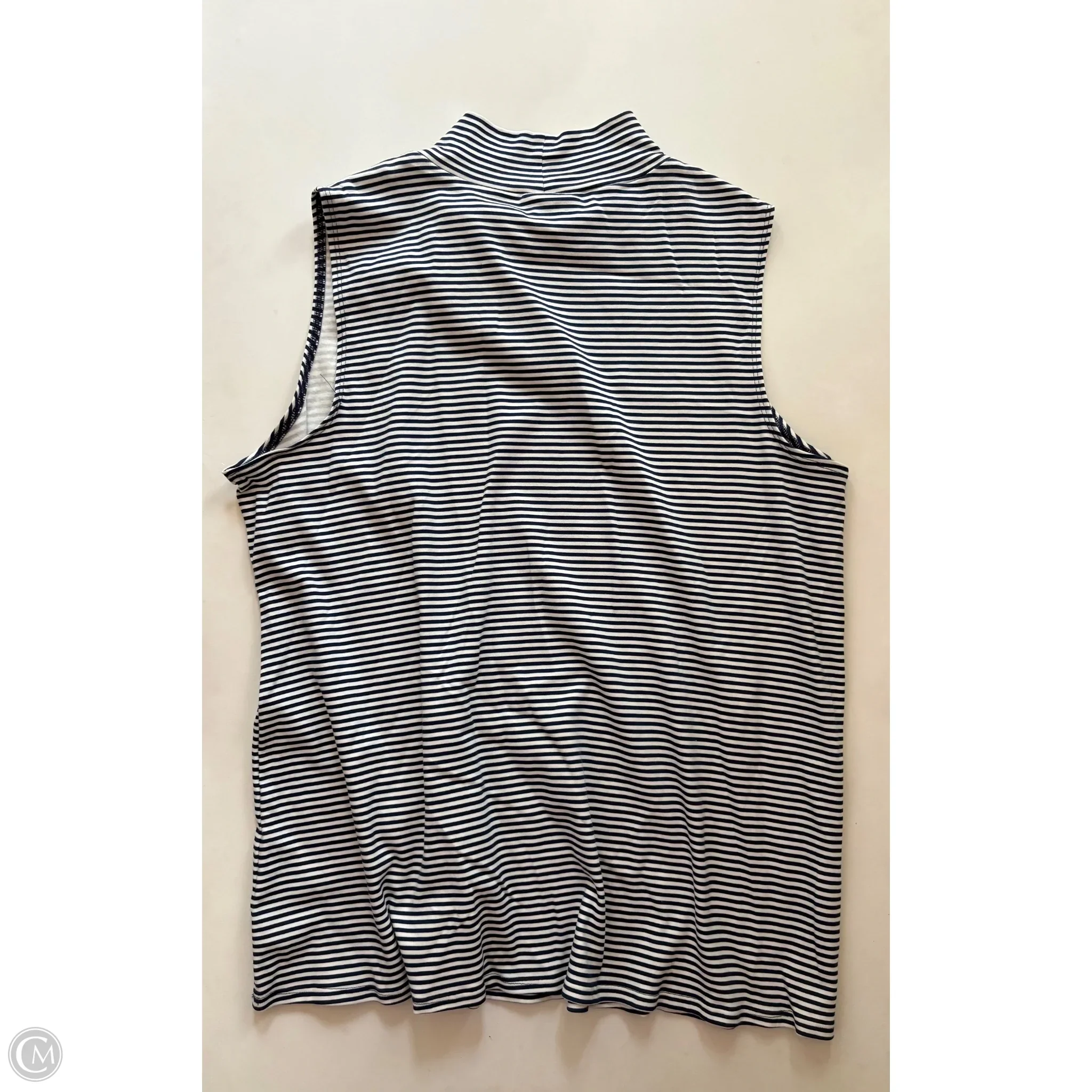 Top Sleeveless By Croft And Barrow In Striped Pattern, Size: 2x - Image 2