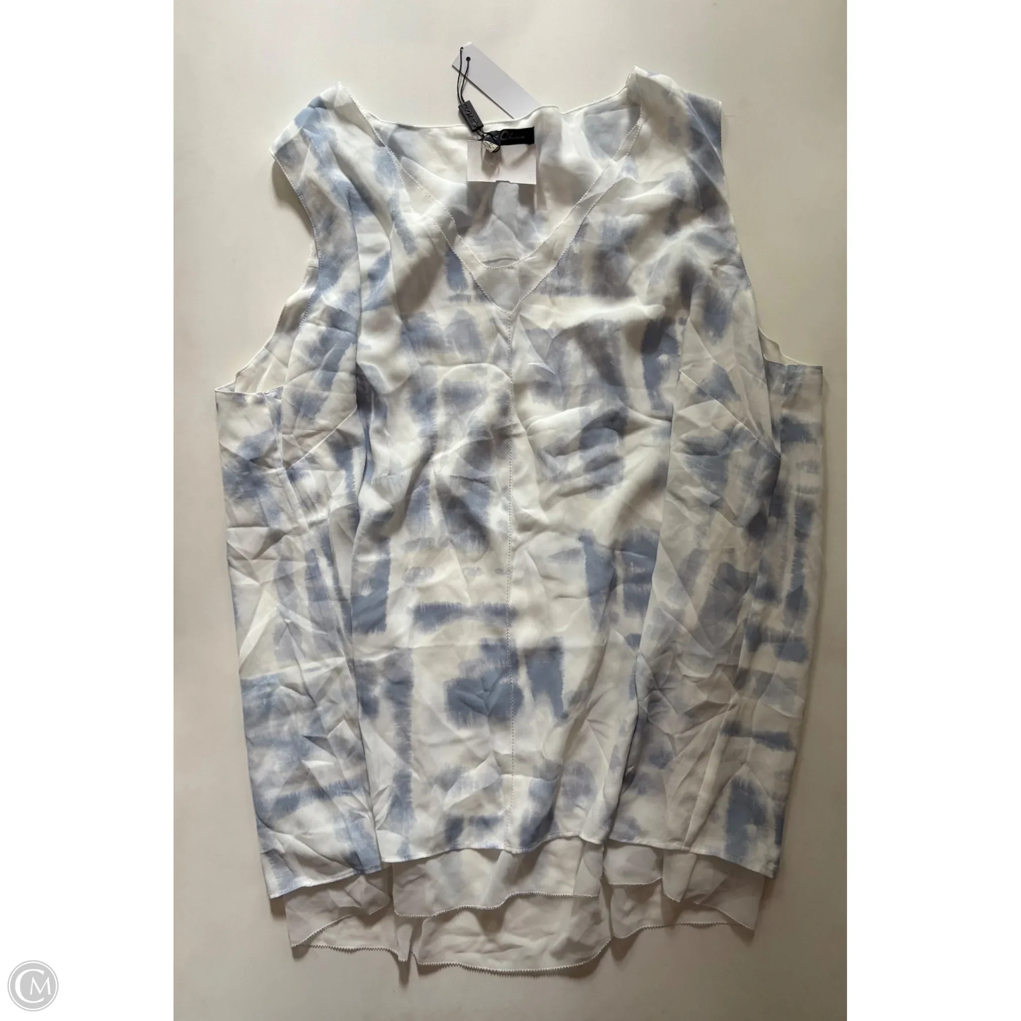 Blouse Sleeveless By Rose And Olive In Blue, Size: 3x - Image 1